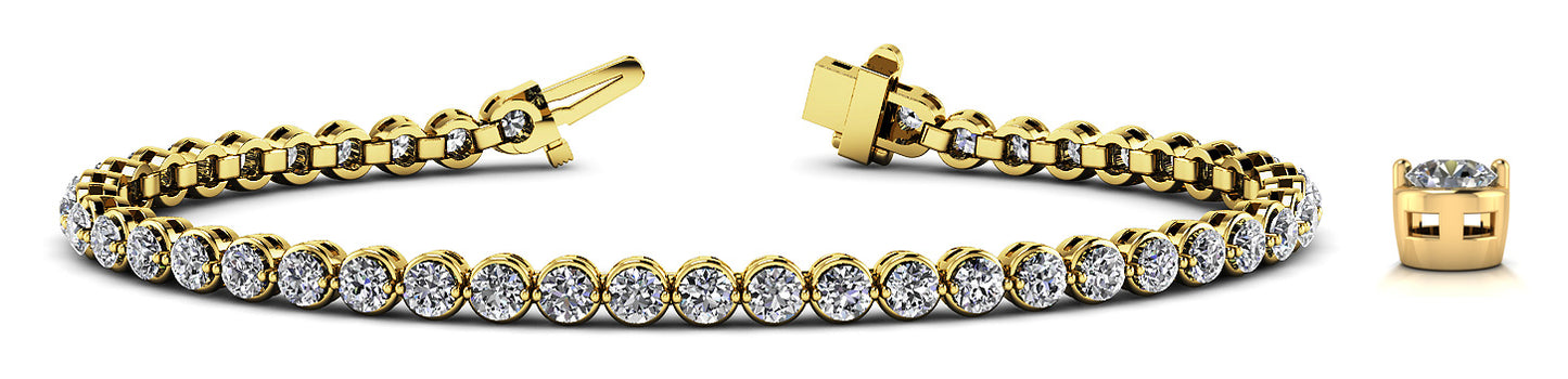 Dazzling Four Prong Diamond Tennis Bracelet
