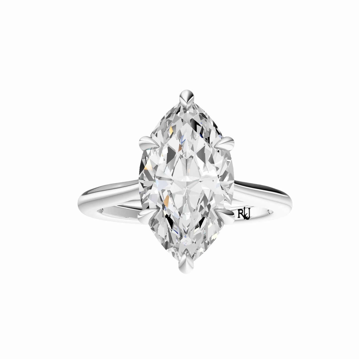 Marquise Solitaire Cathedral Tulip Setting