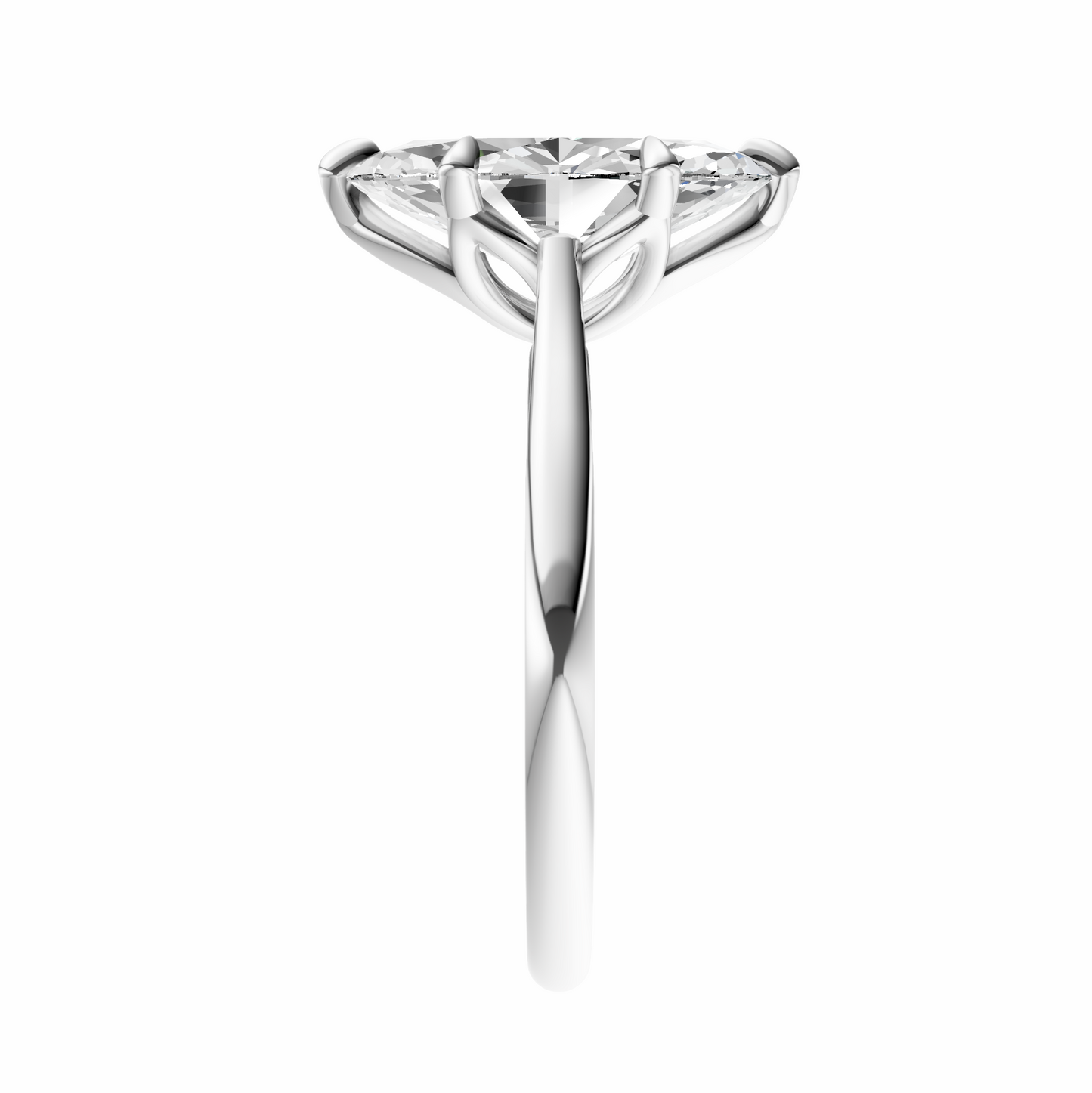 Marquise Solitaire Cathedral Tulip Setting