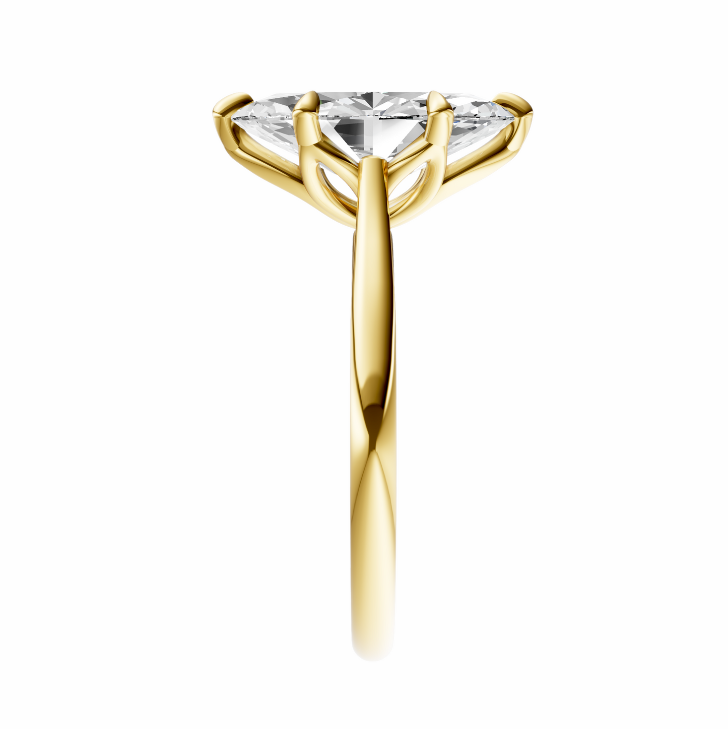 Marquise Solitaire Cathedral Tulip Setting