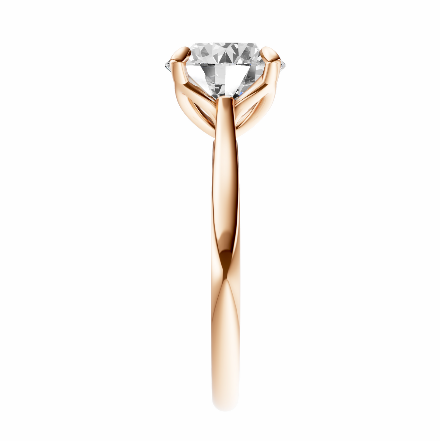 Round Solitaire Cathedral Tulip Setting