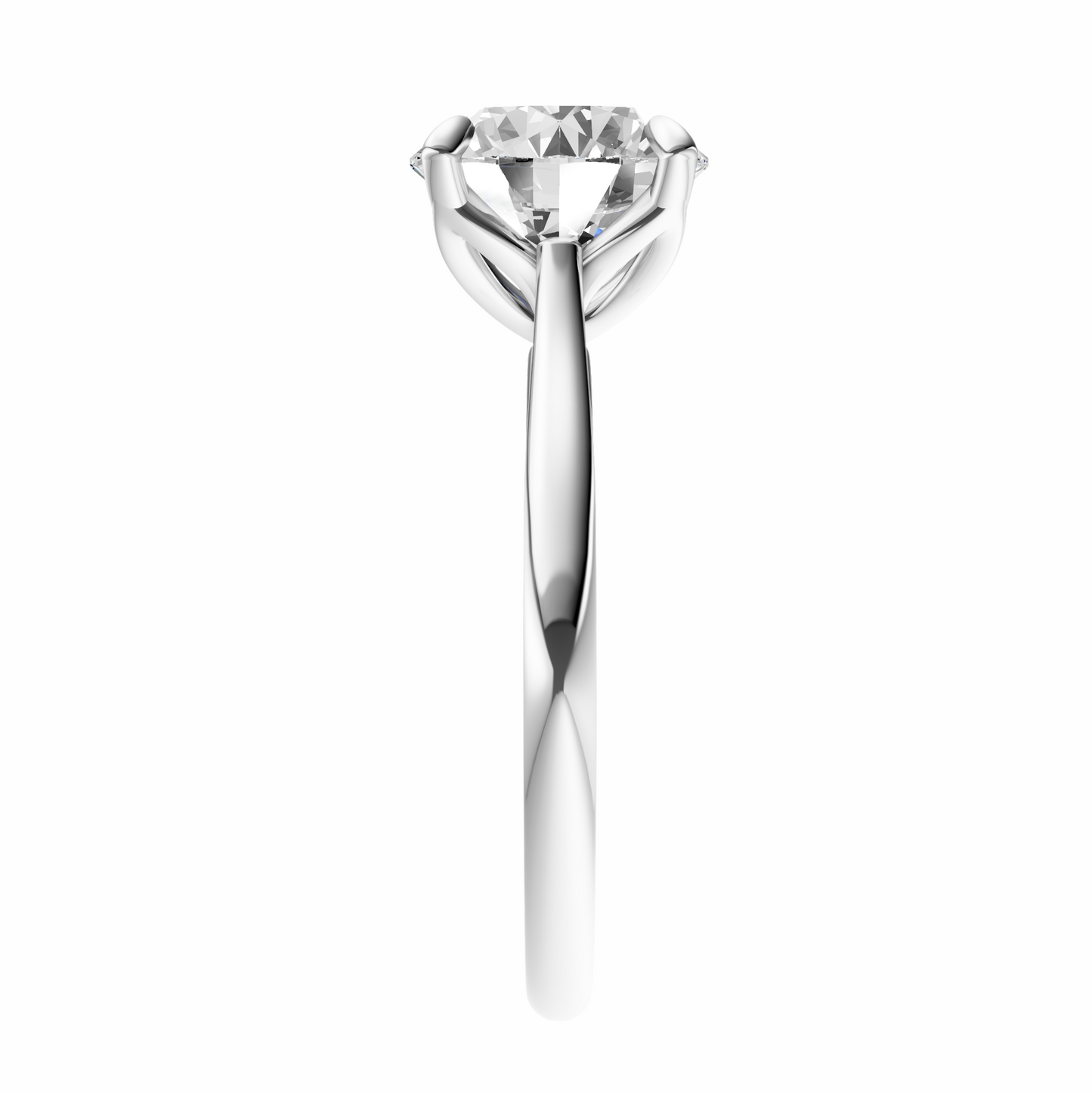 Round Solitaire Cathedral Tulip Setting