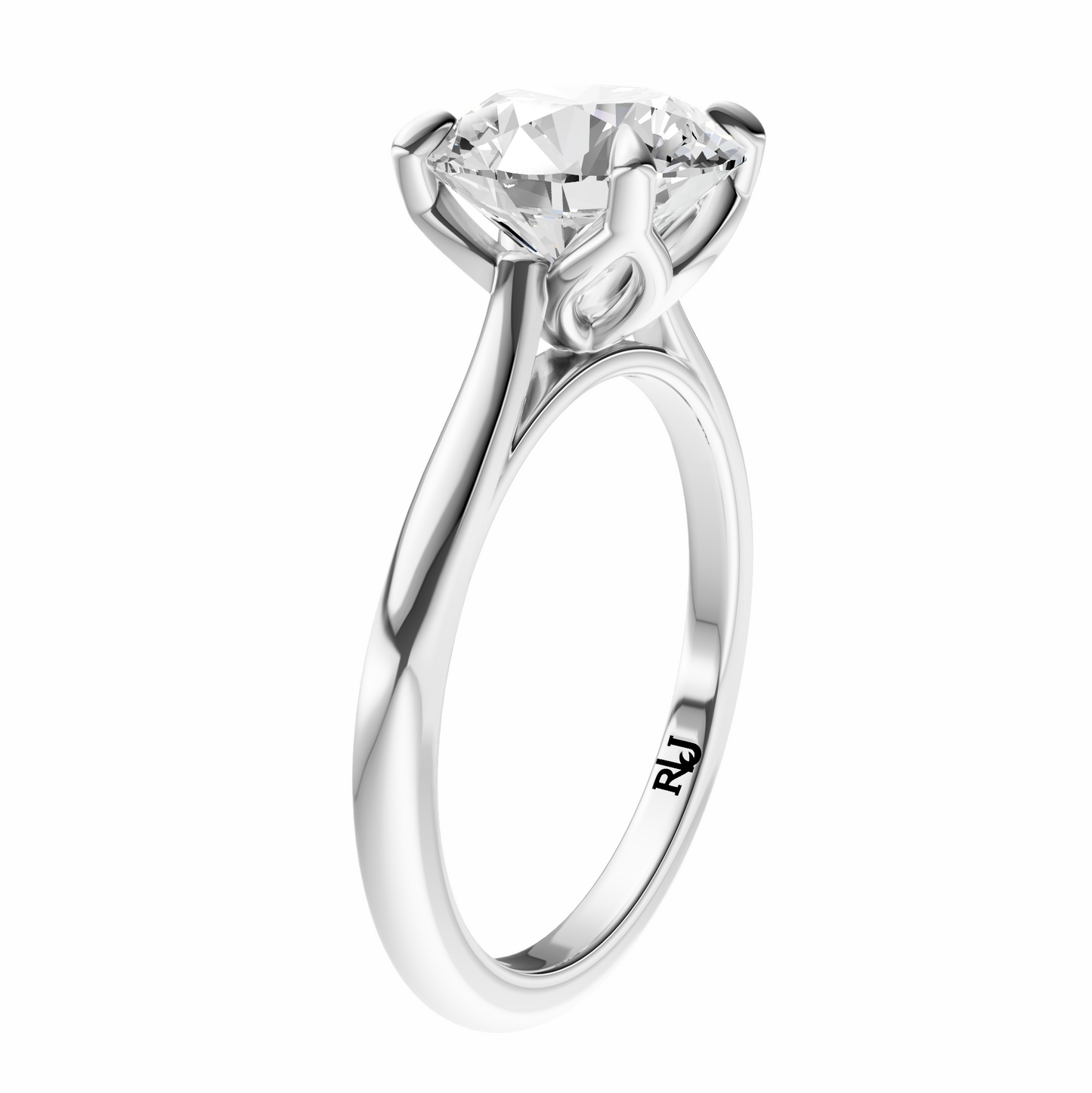 Round Solitaire Cathedral Tulip Setting