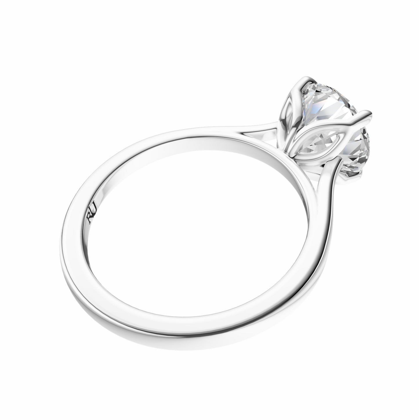 Round Solitaire Cathedral Tulip Setting