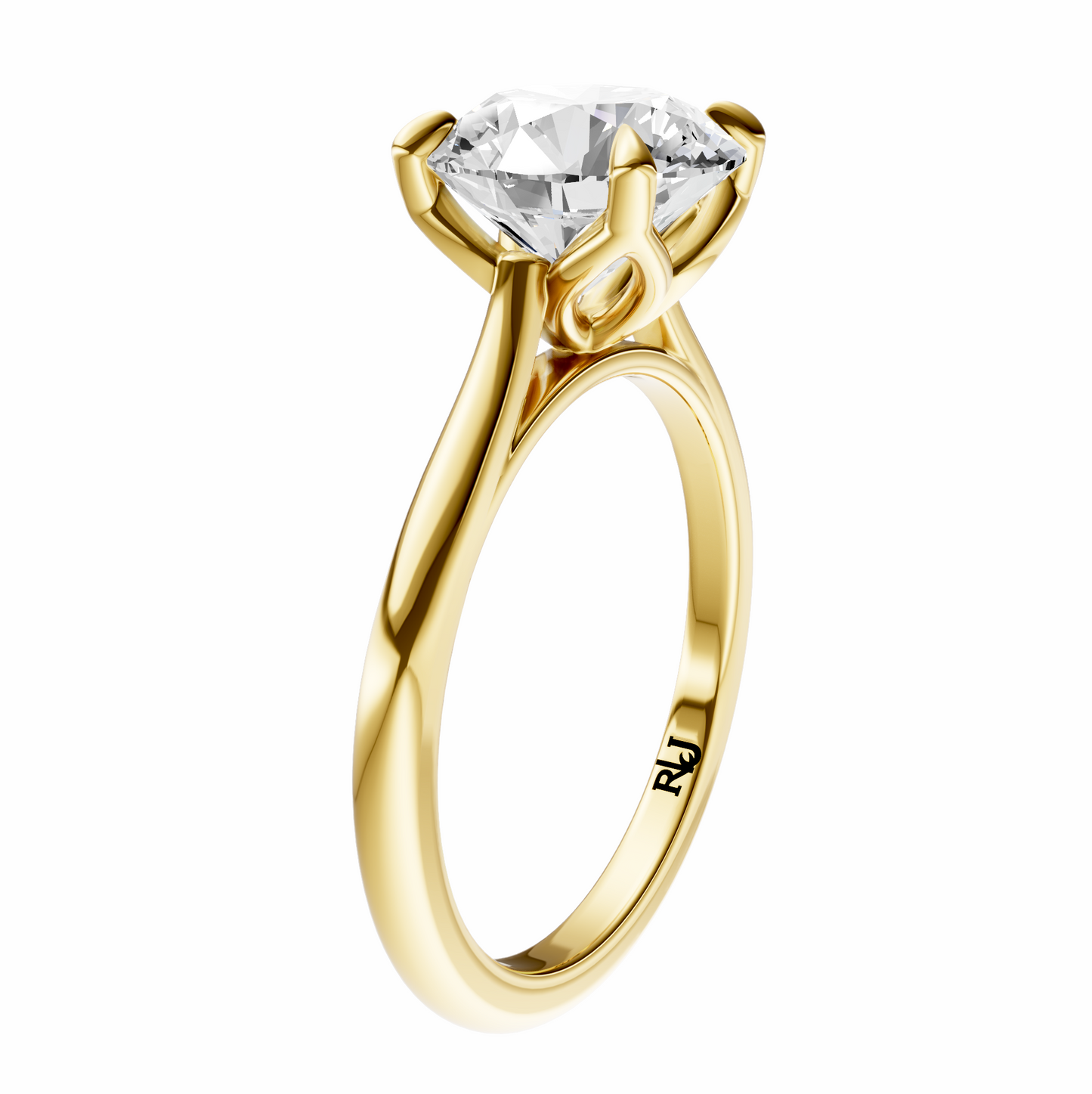 Round Solitaire Cathedral Tulip Setting