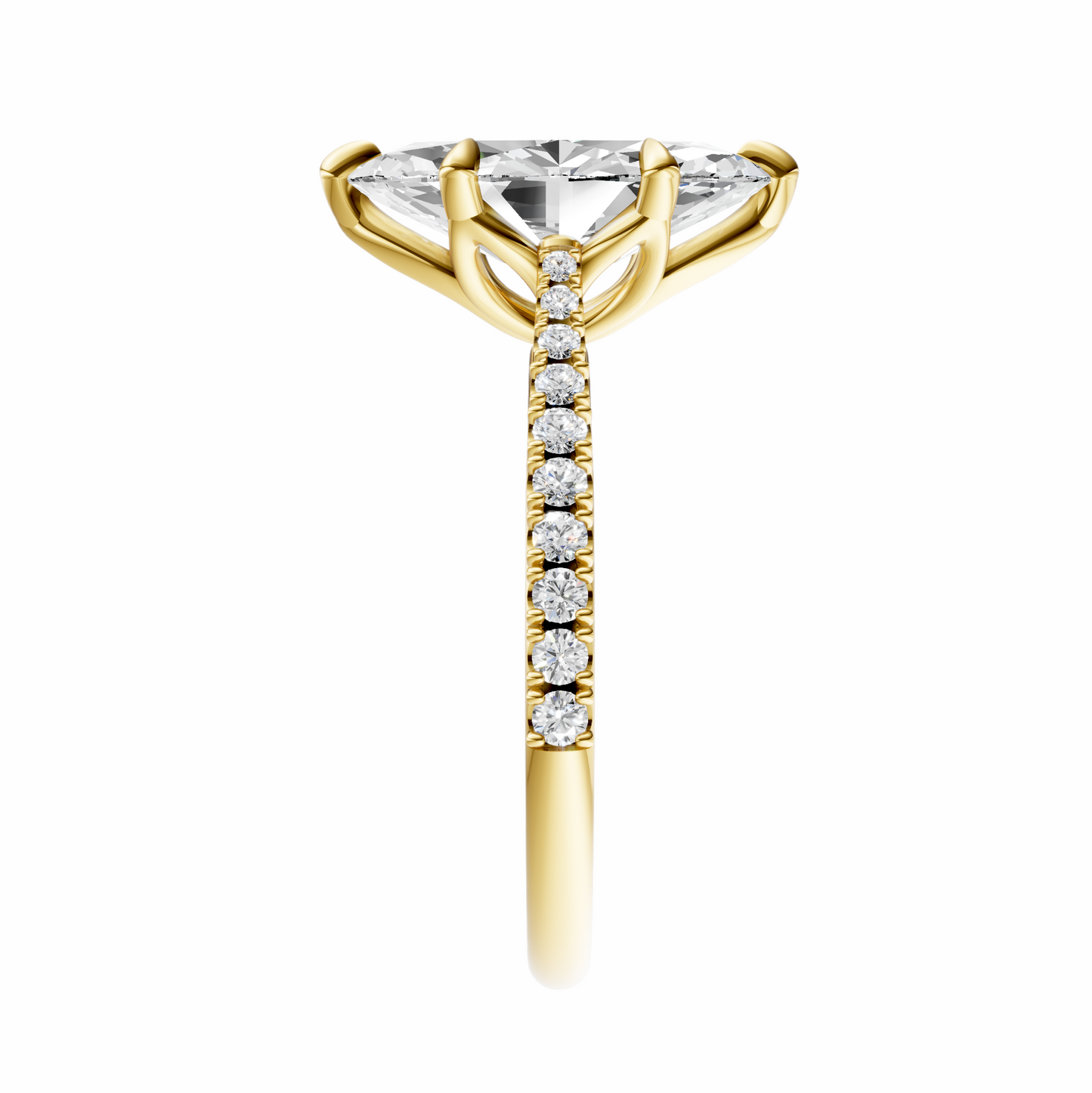 Marquise Traditional Tapered Cathedral Tulip Setting