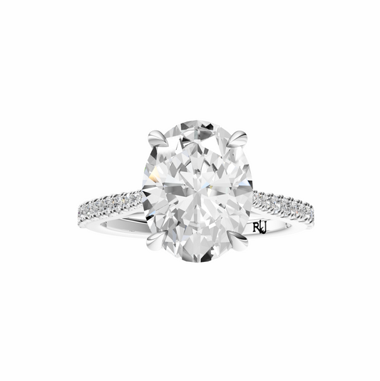 Oval Traditional Tapered Cathedral Tulip Setting