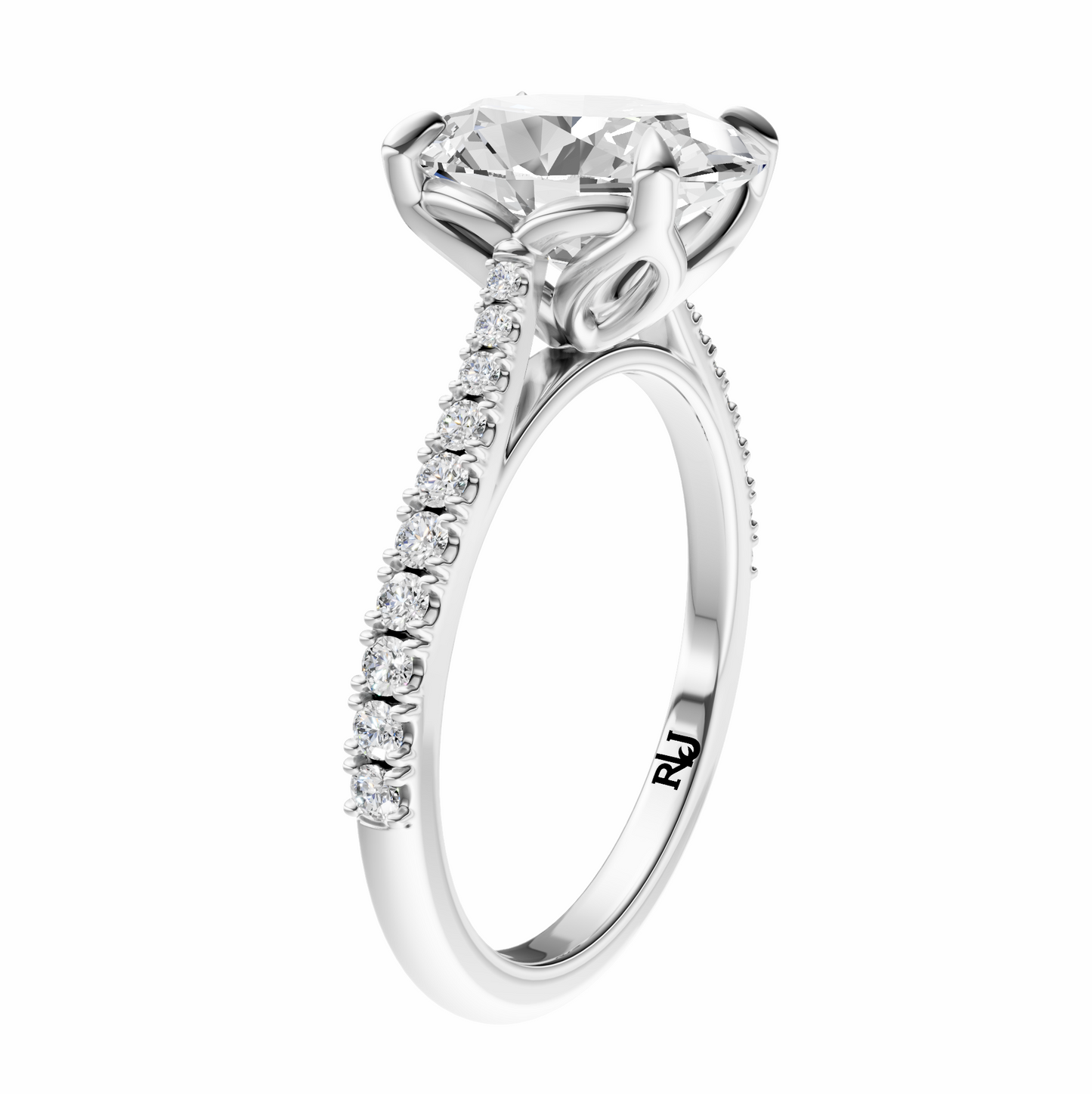 Oval Traditional Tapered Cathedral Tulip Setting