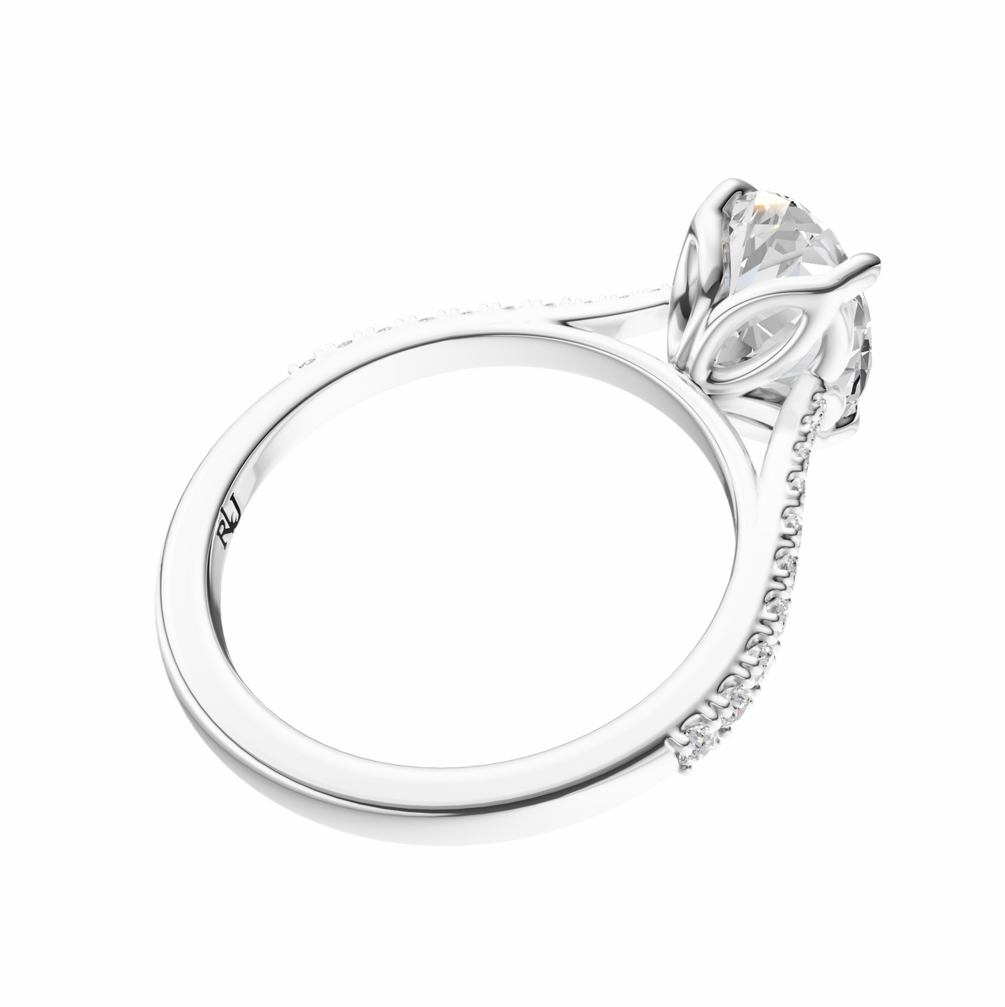 Oval Traditional Tapered Cathedral Tulip Setting