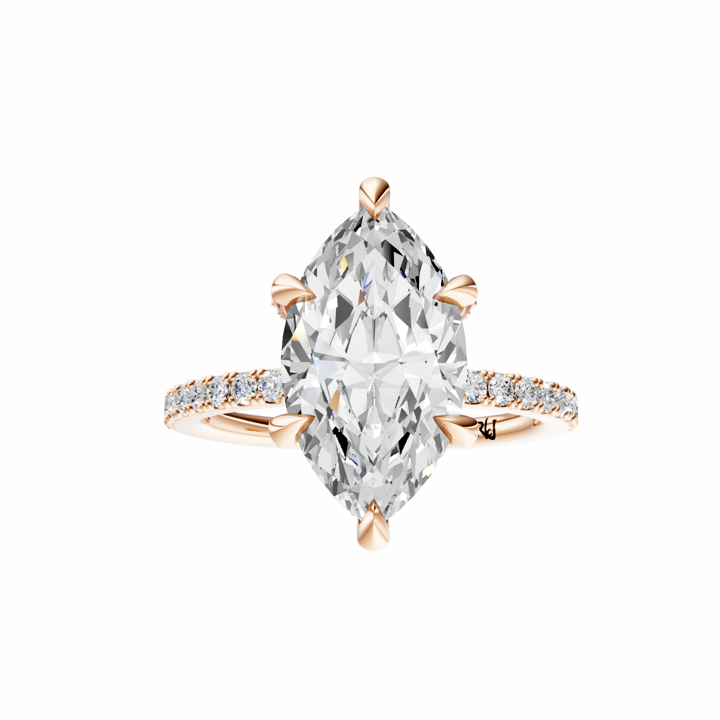 Marquise Traditional Flooded Basket Setting