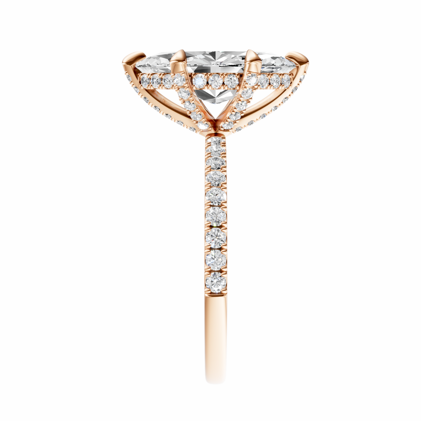 Marquise Traditional Flooded Basket Setting