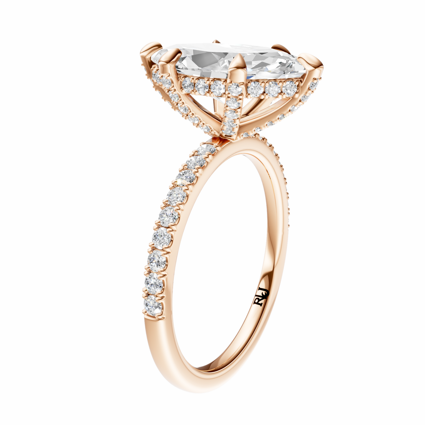 Marquise Traditional Flooded Basket Setting