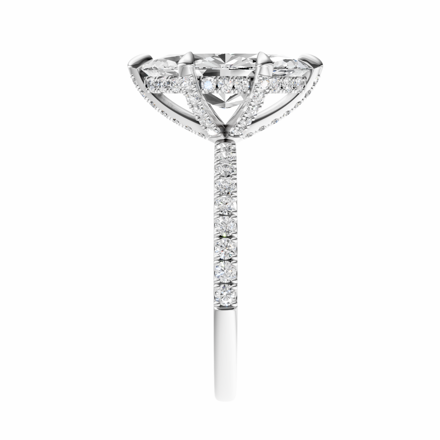 Marquise Traditional Flooded Basket Setting