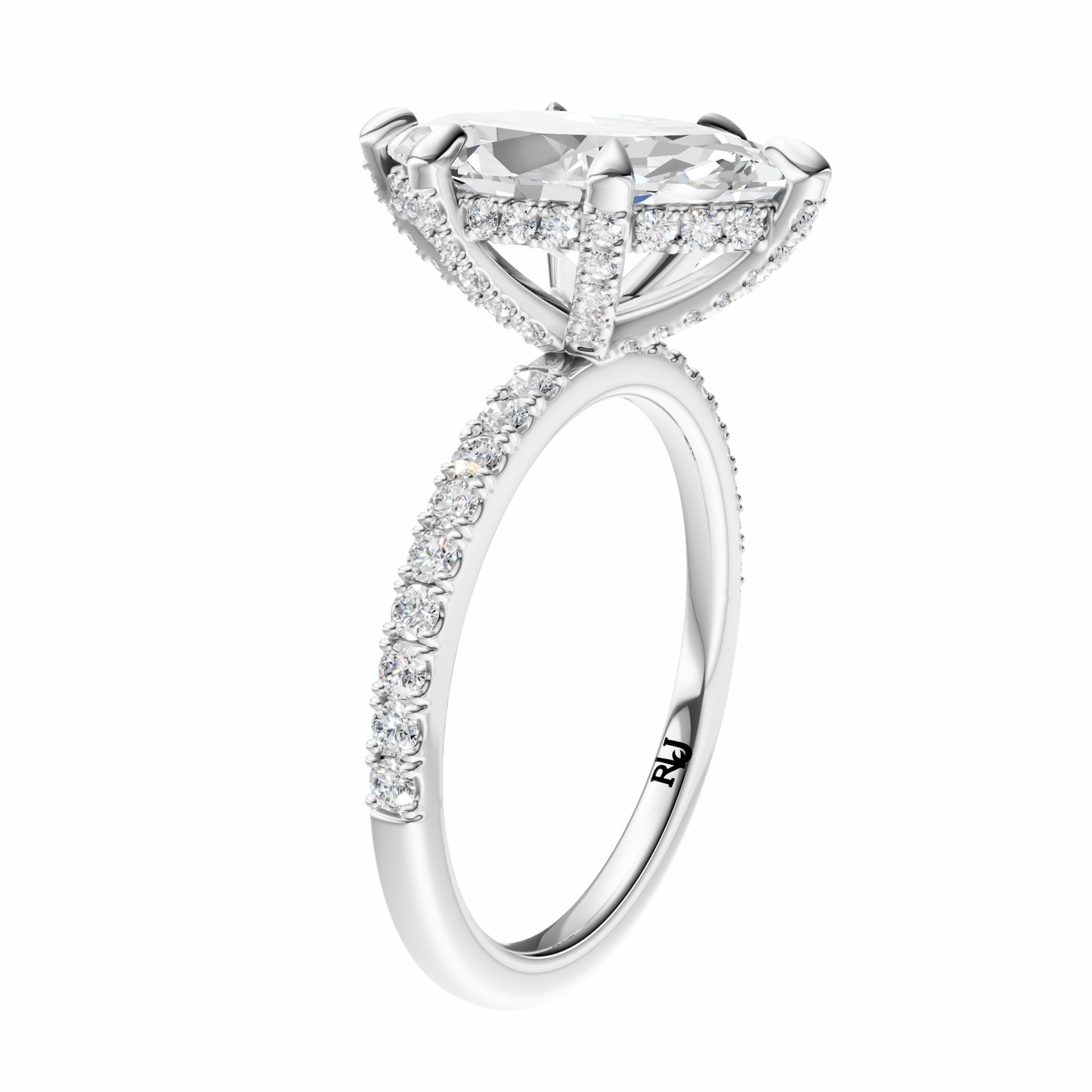 Marquise Traditional Flooded Basket Setting