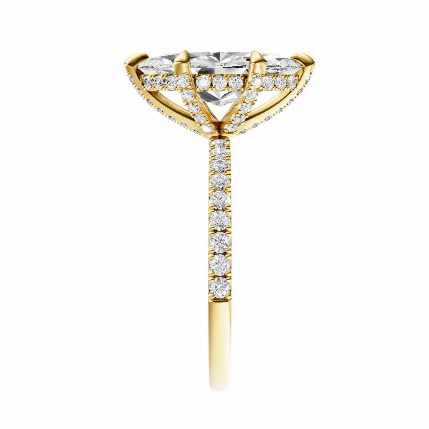 Marquise Traditional Flooded Basket Setting