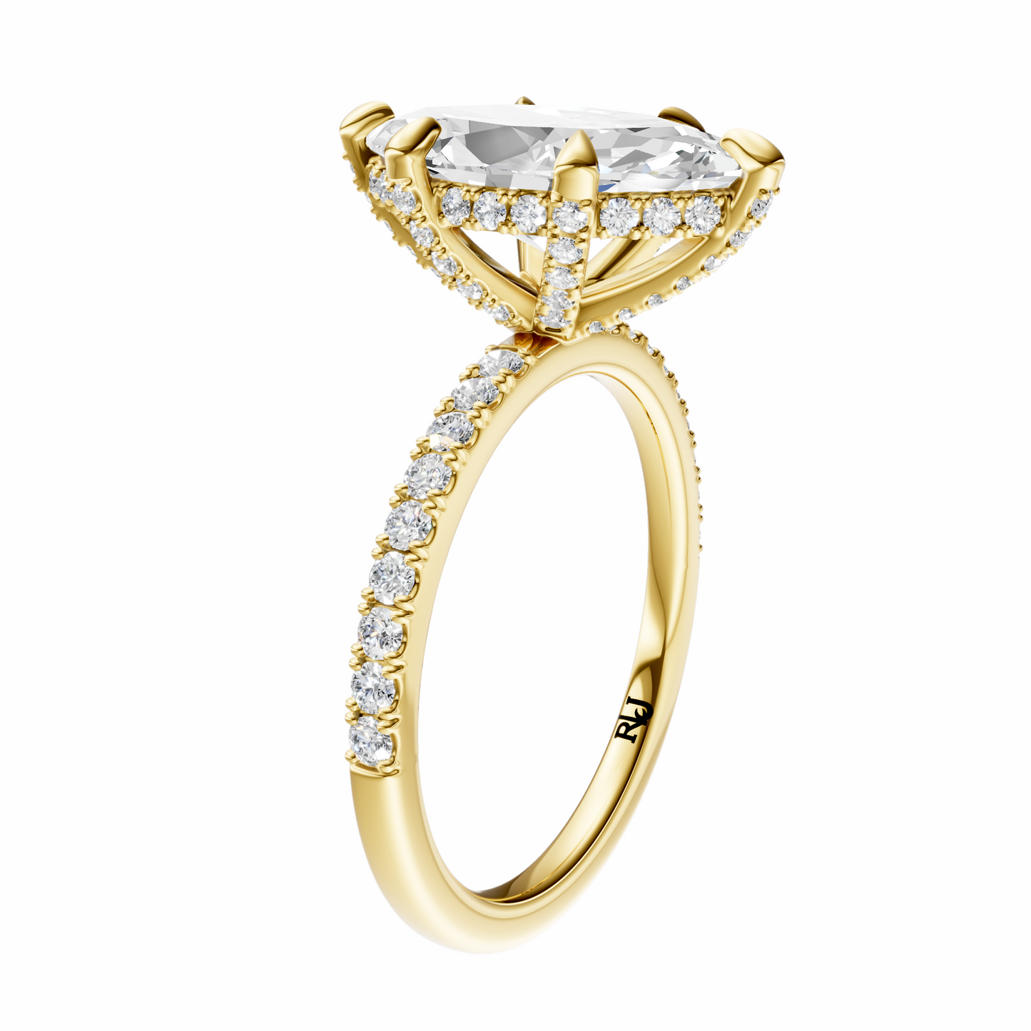 Marquise Traditional Flooded Basket Setting