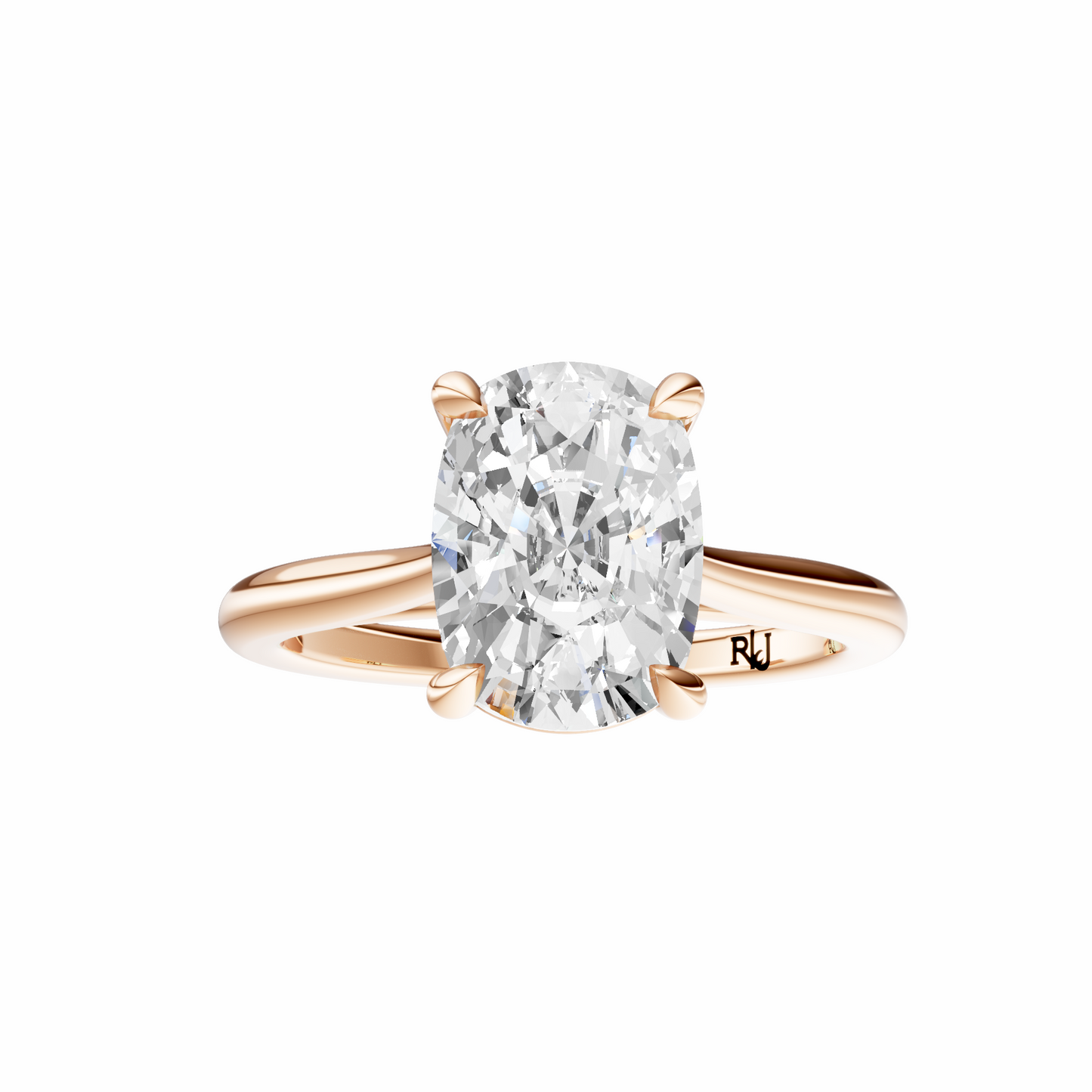 Cushion Cathedral Solitaire Setting