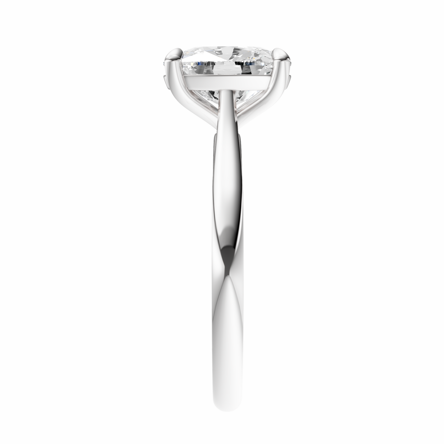 Cushion Cathedral Solitaire Setting