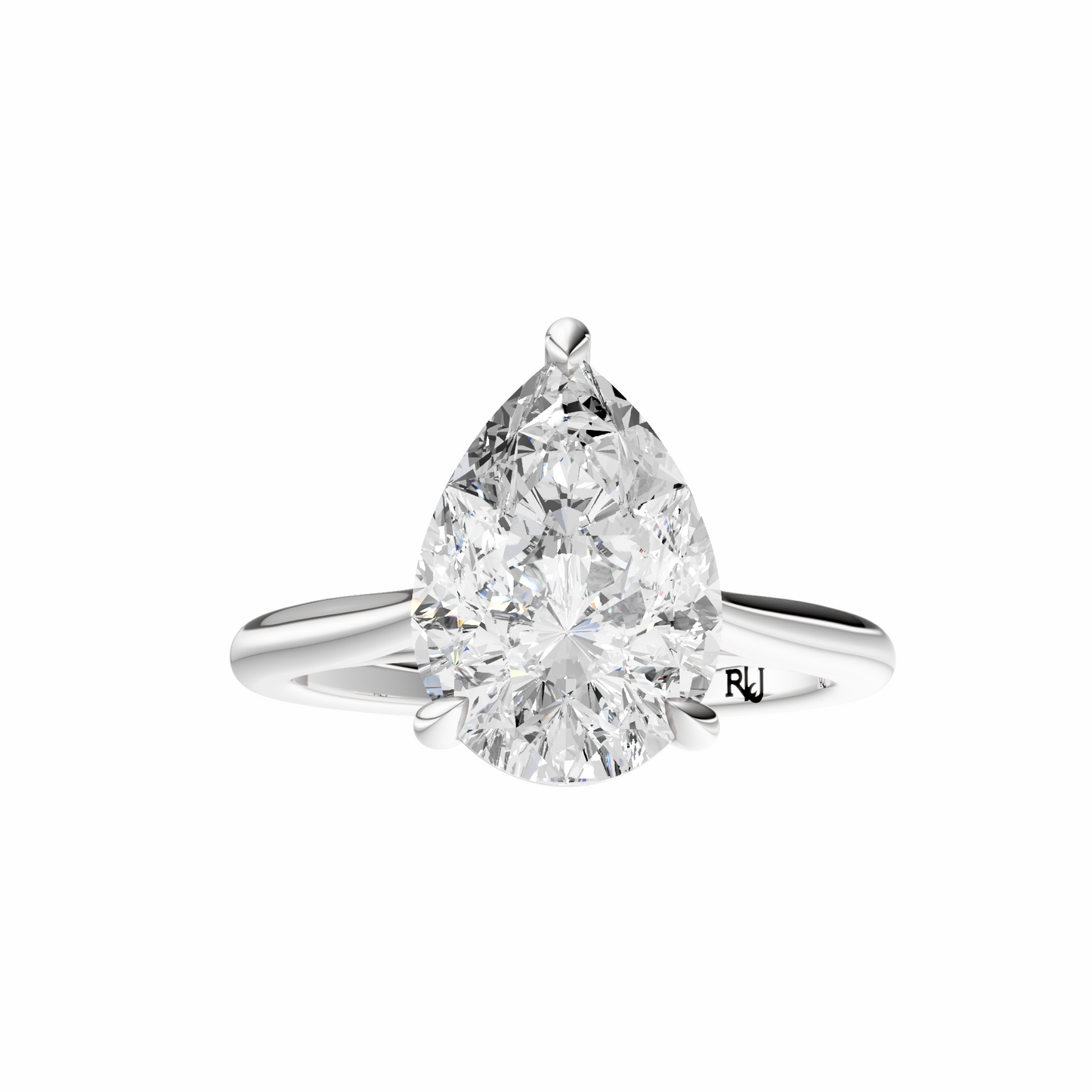Pear Cathedral Solitaire Setting