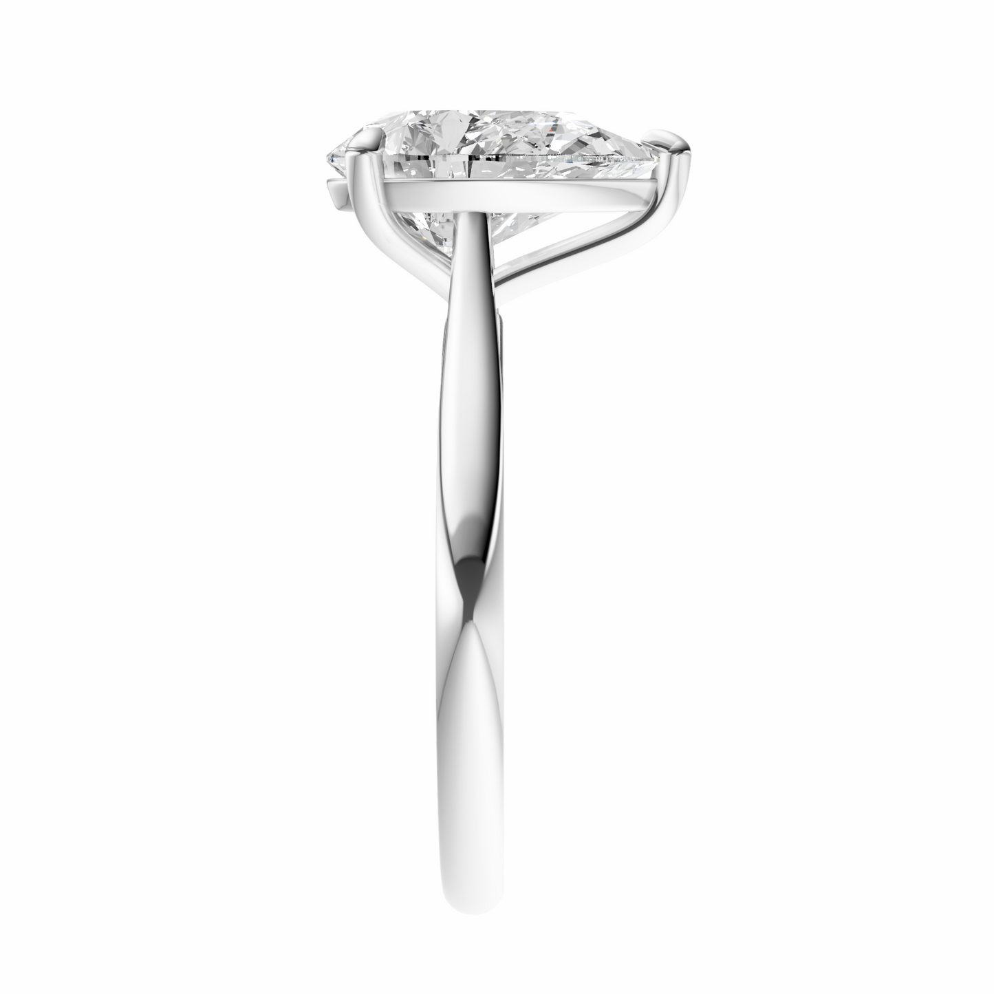 Pear Cathedral Solitaire Setting