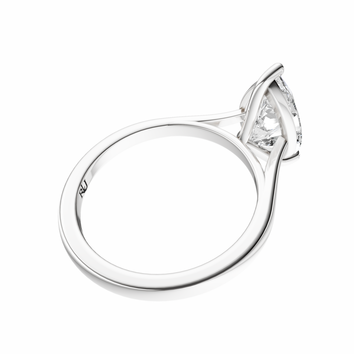 Pear Cathedral Solitaire Setting