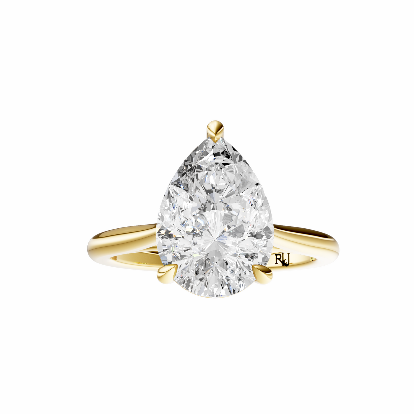 Pear Cathedral Solitaire Setting