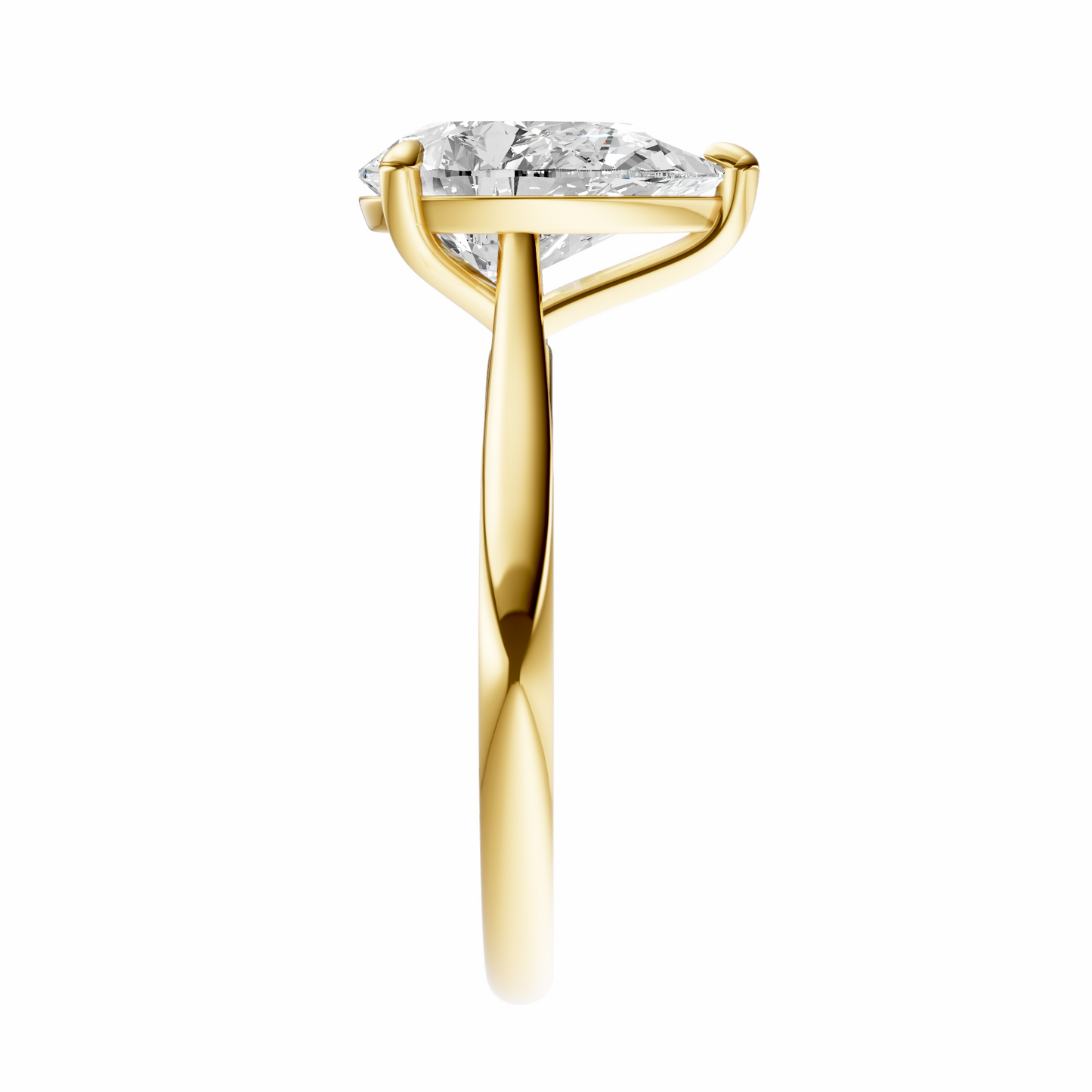 Pear Cathedral Solitaire Setting