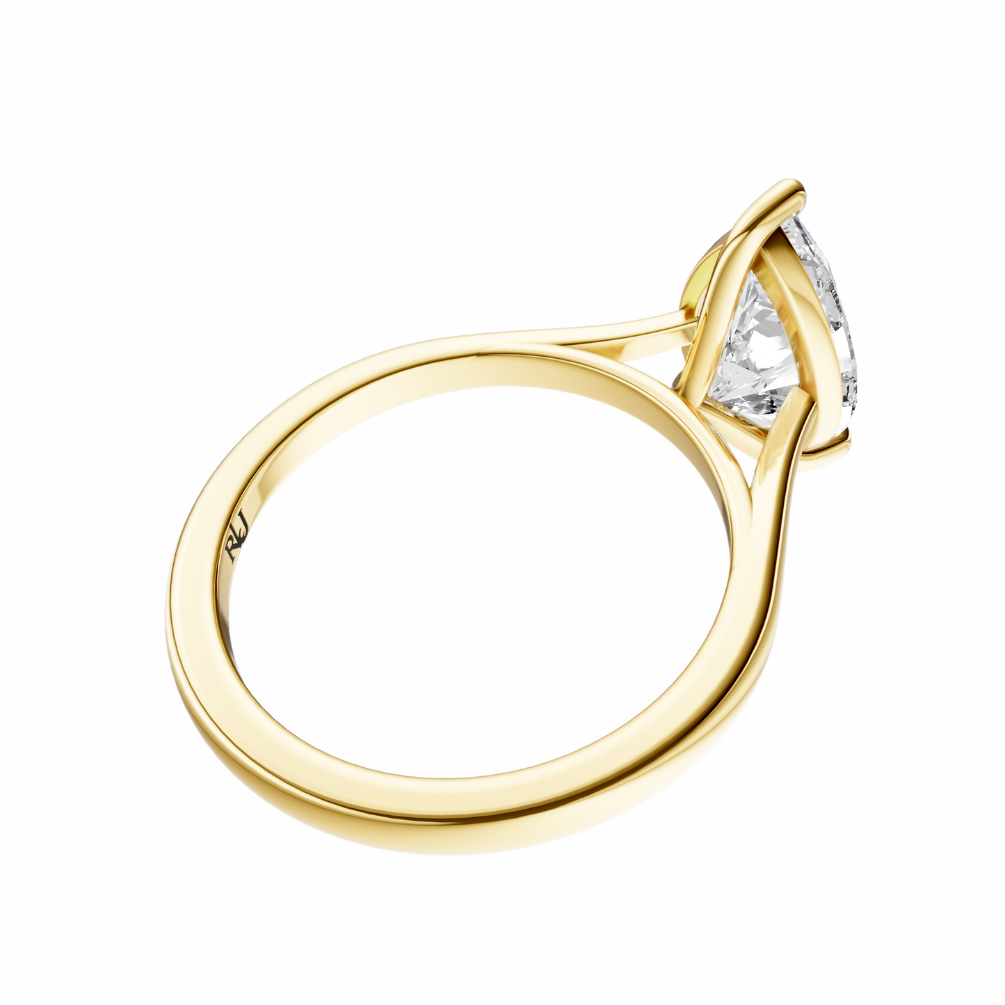 Pear Cathedral Solitaire Setting
