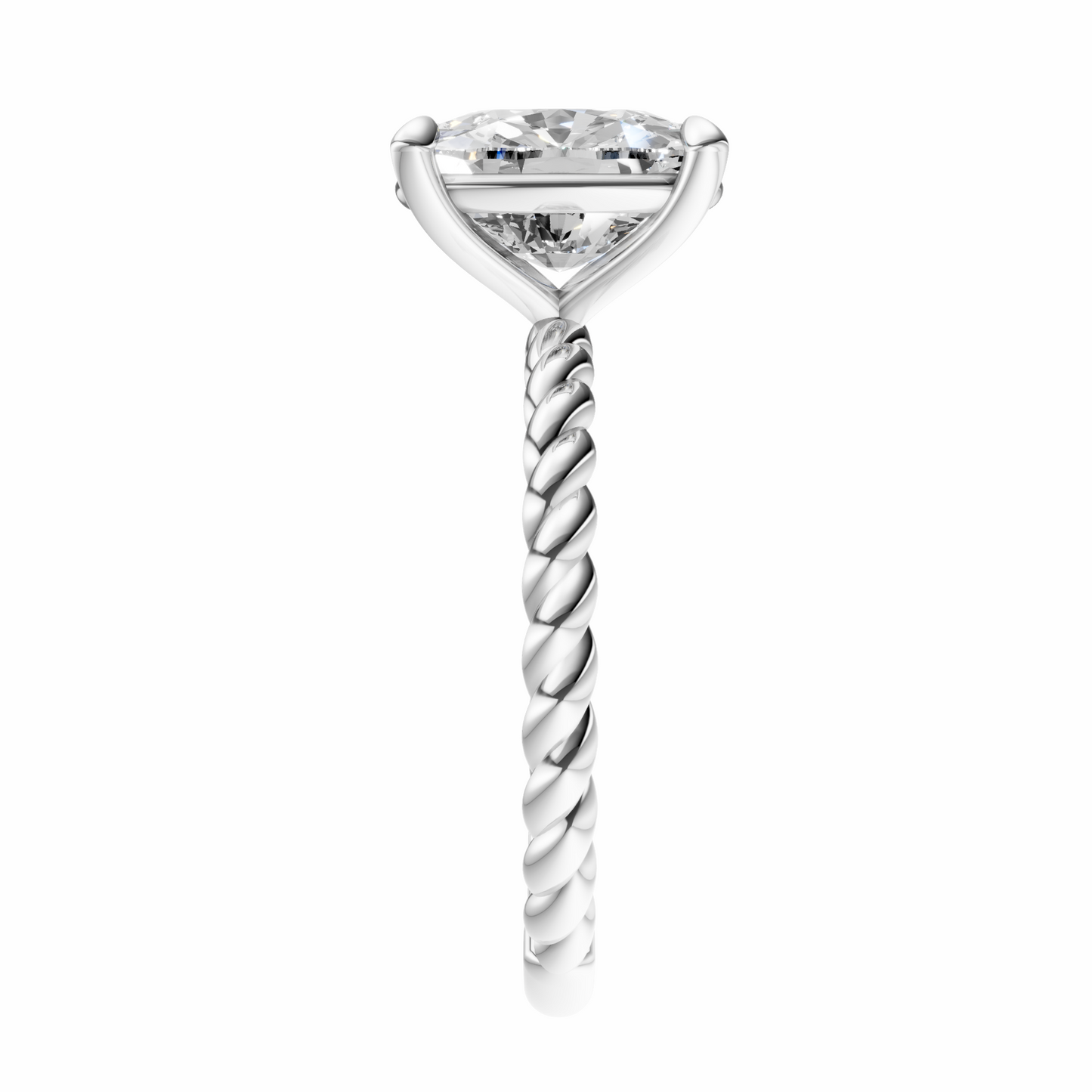 Cushion Twirl Solitaire Setting