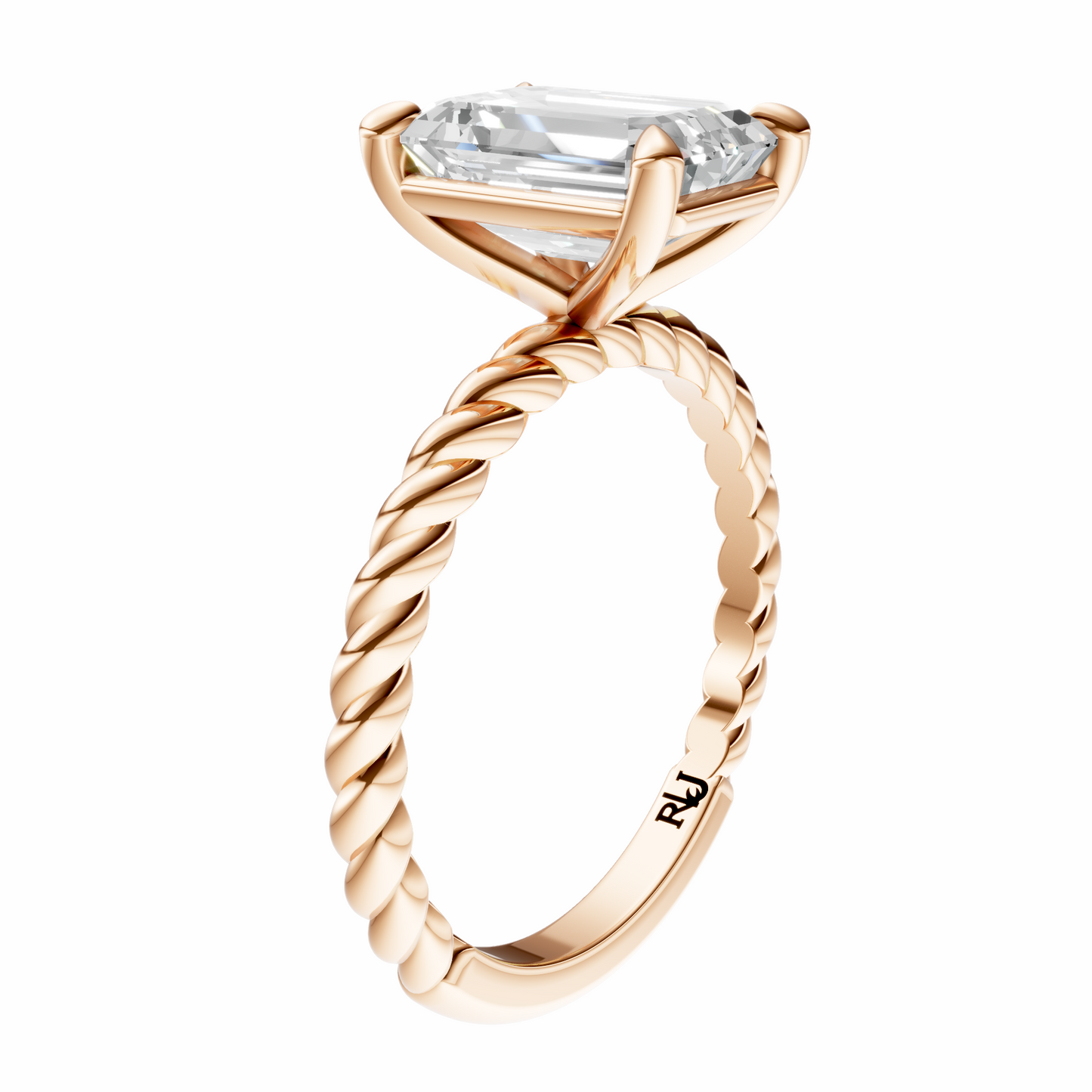 Emerald Twirl Solitaire Solitaire Setting