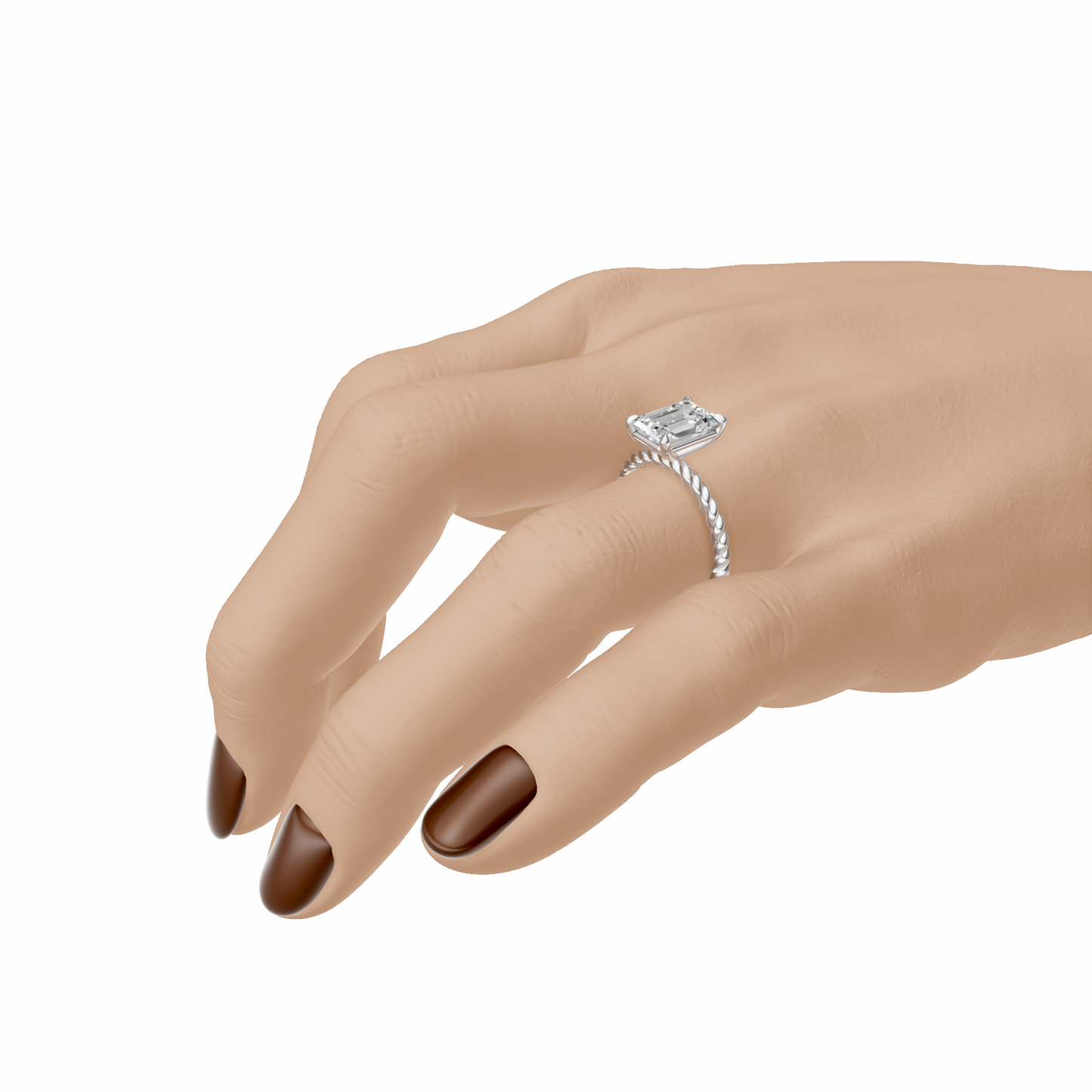 Emerald Twirl Solitaire Solitaire Setting