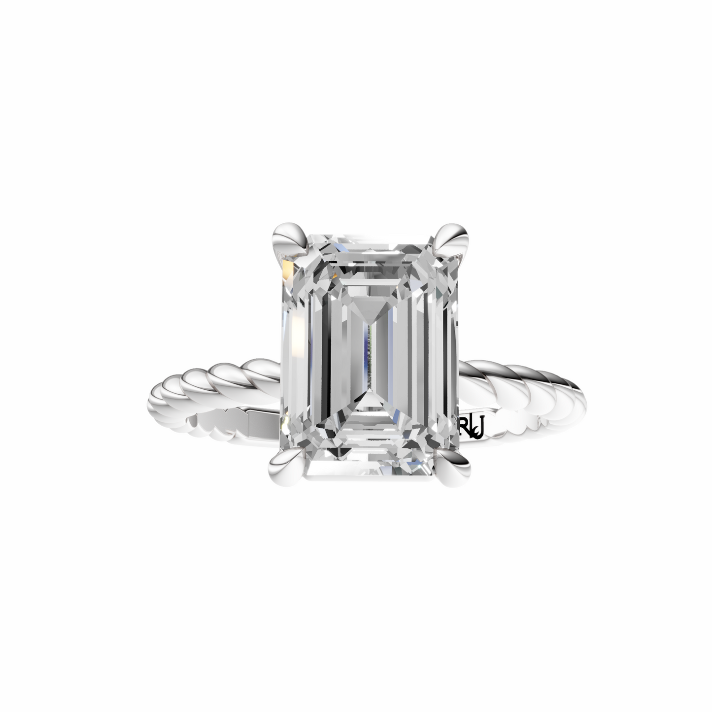 Emerald Twirl Solitaire Solitaire Setting