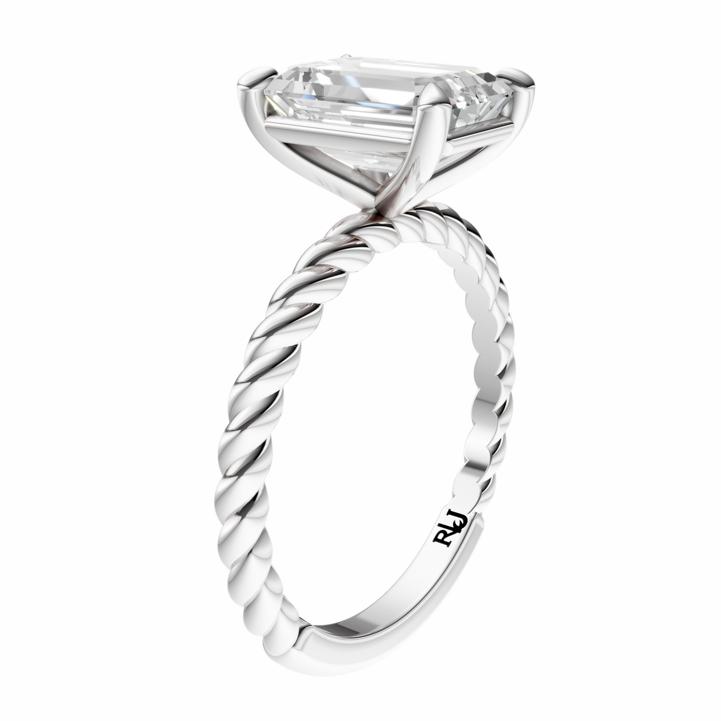 Emerald Twirl Solitaire Solitaire Setting
