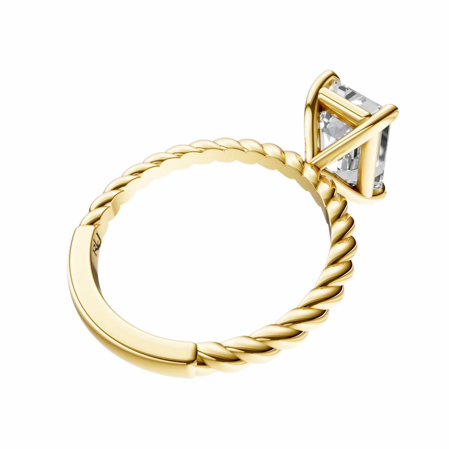 Emerald Twirl Solitaire Solitaire Setting