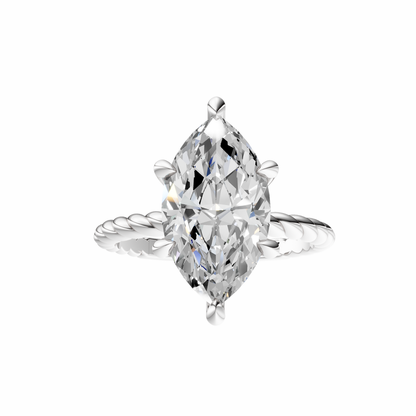 Marquise Twirl Solitaire Setting