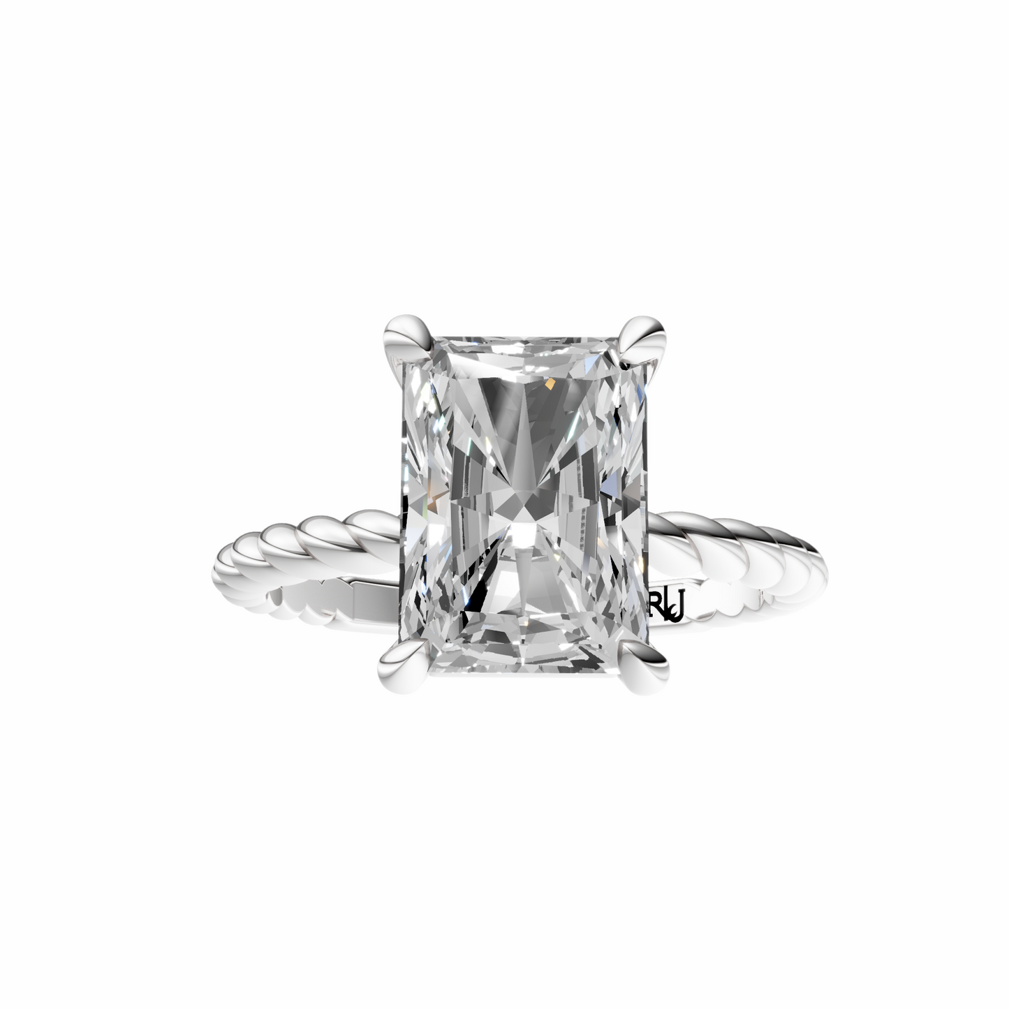 Radiant Twirl Solitaire Setting