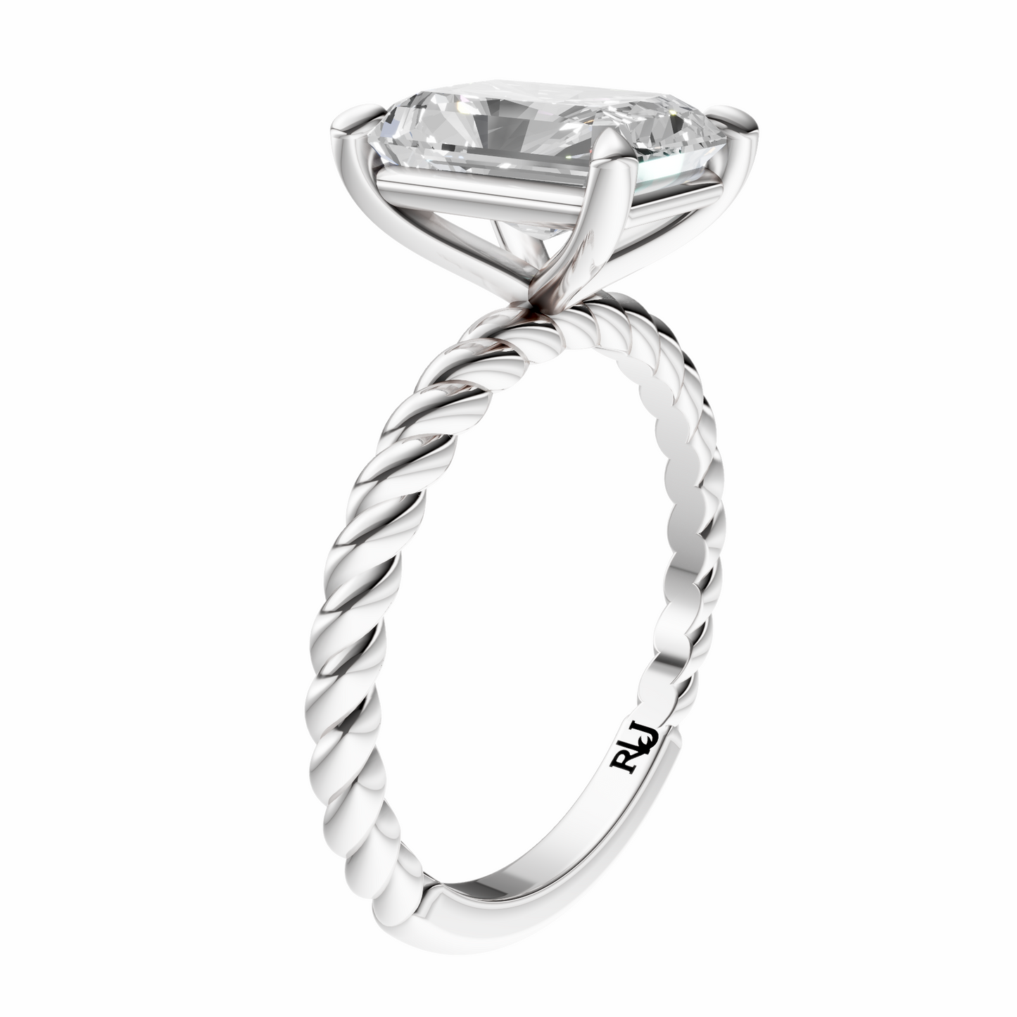 Radiant Twirl Solitaire Setting