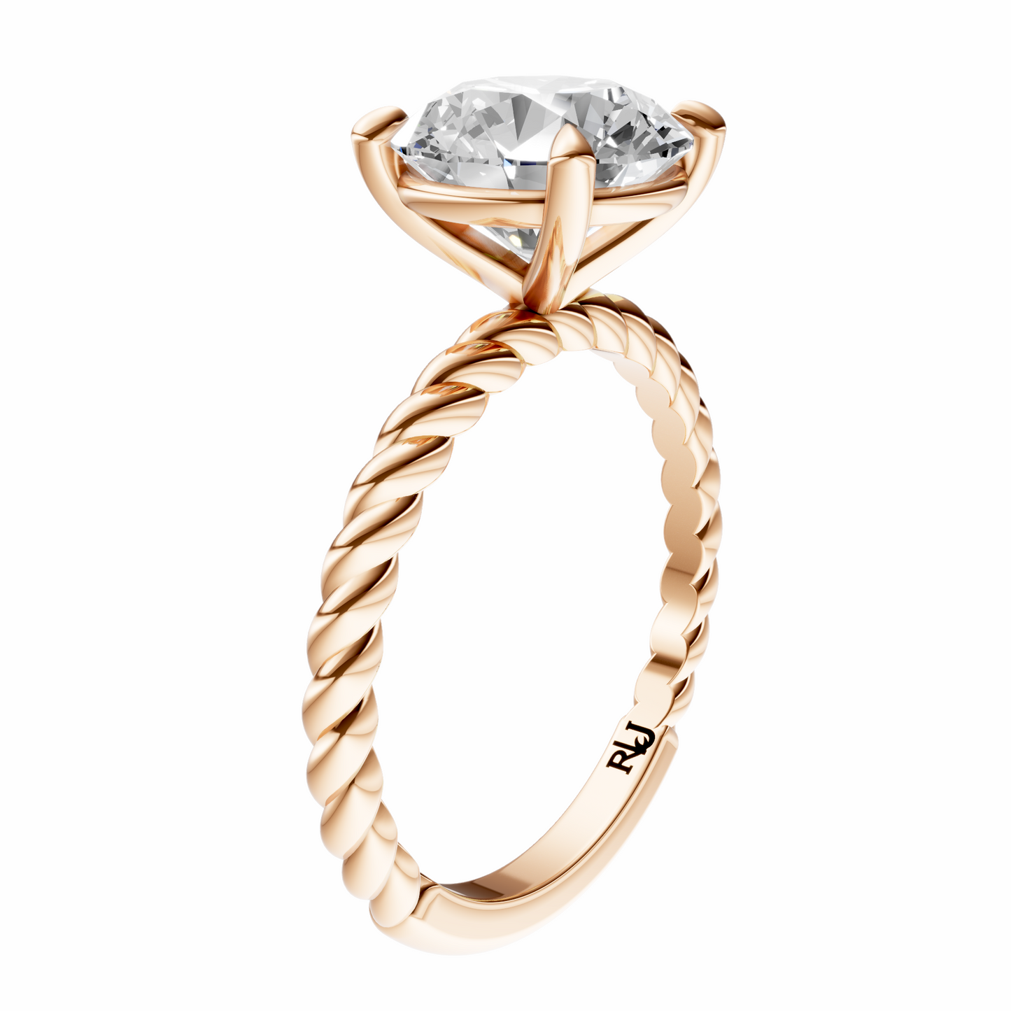 Round Twirl Solitaire Setting