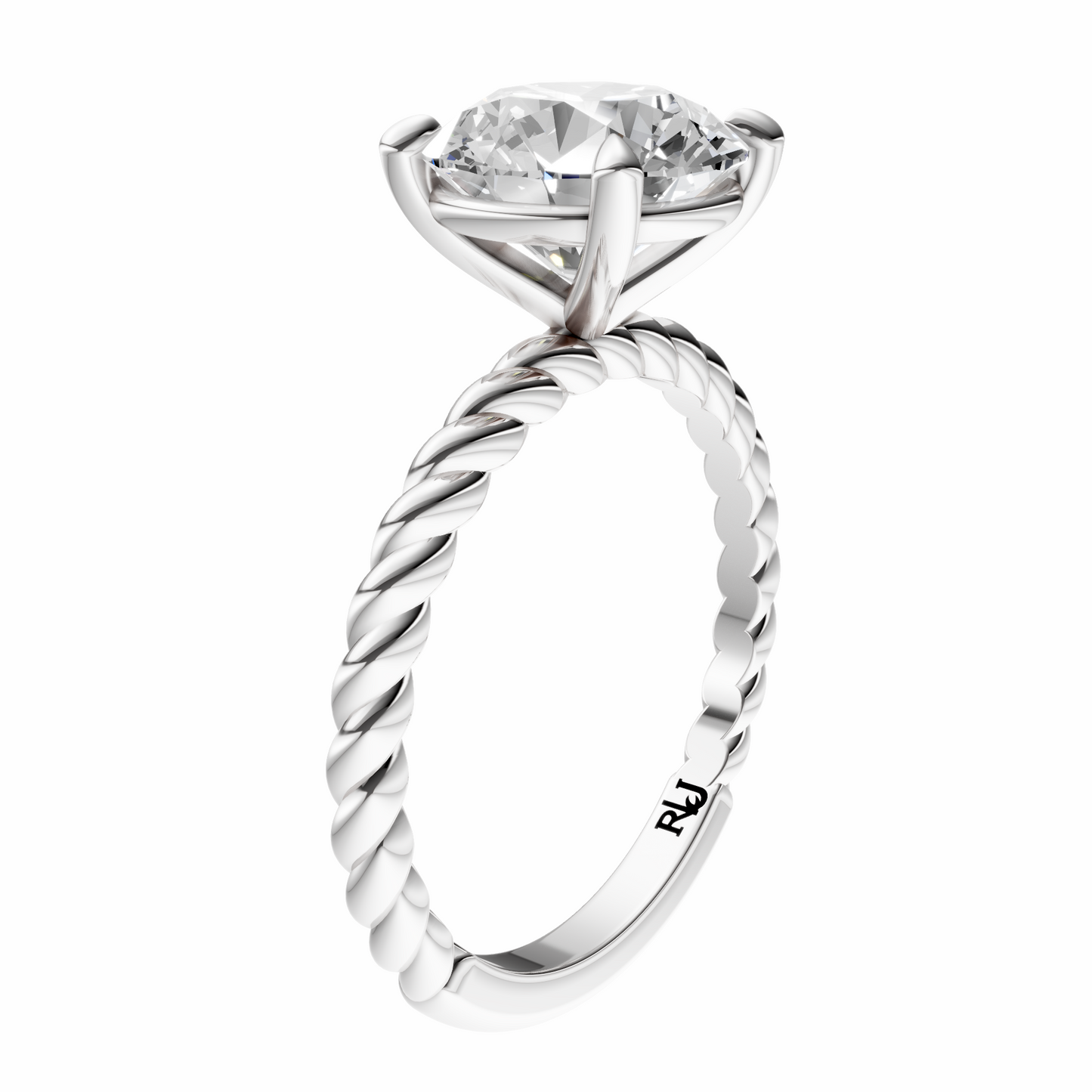 Round Twirl Solitaire Setting
