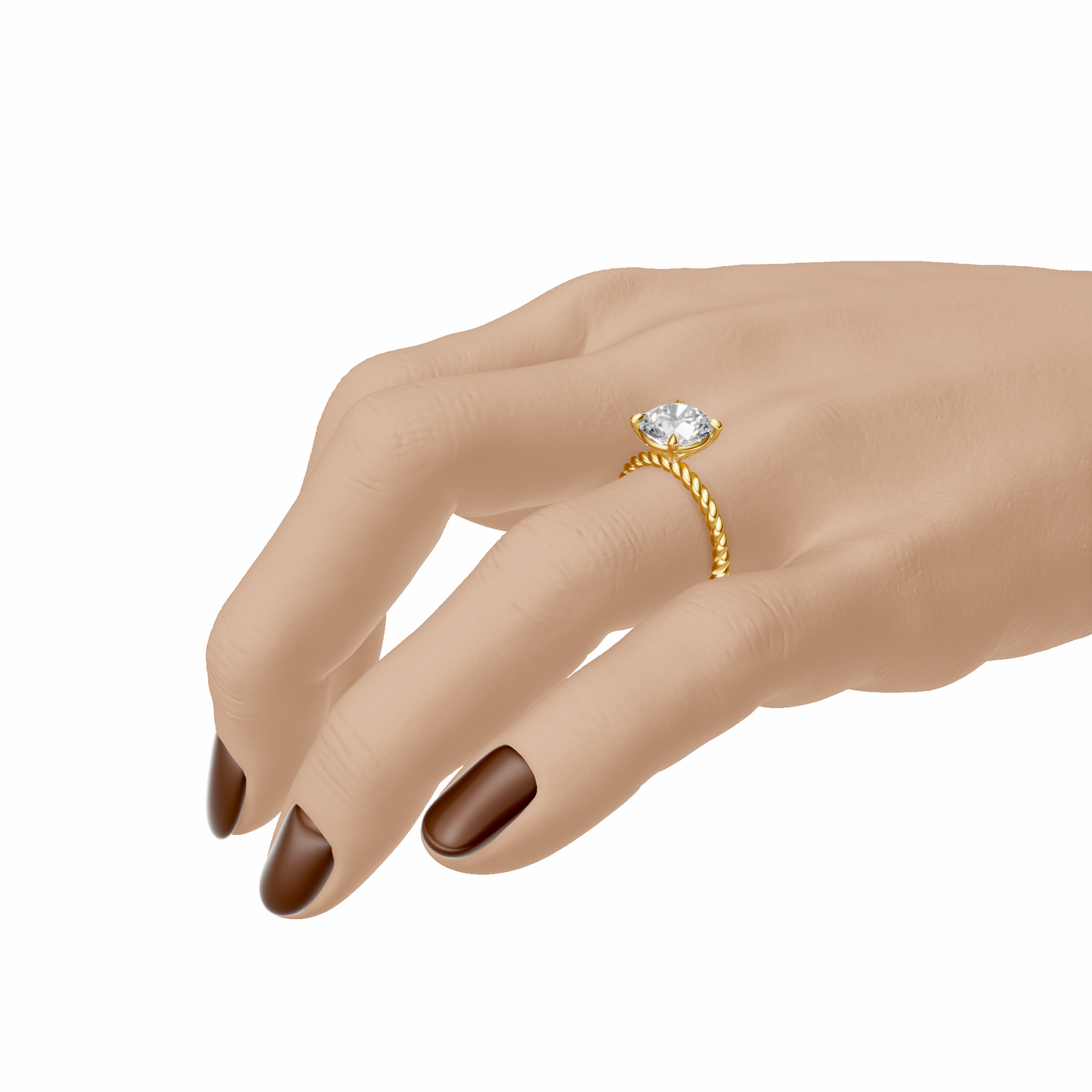 Round Twirl Solitaire Setting