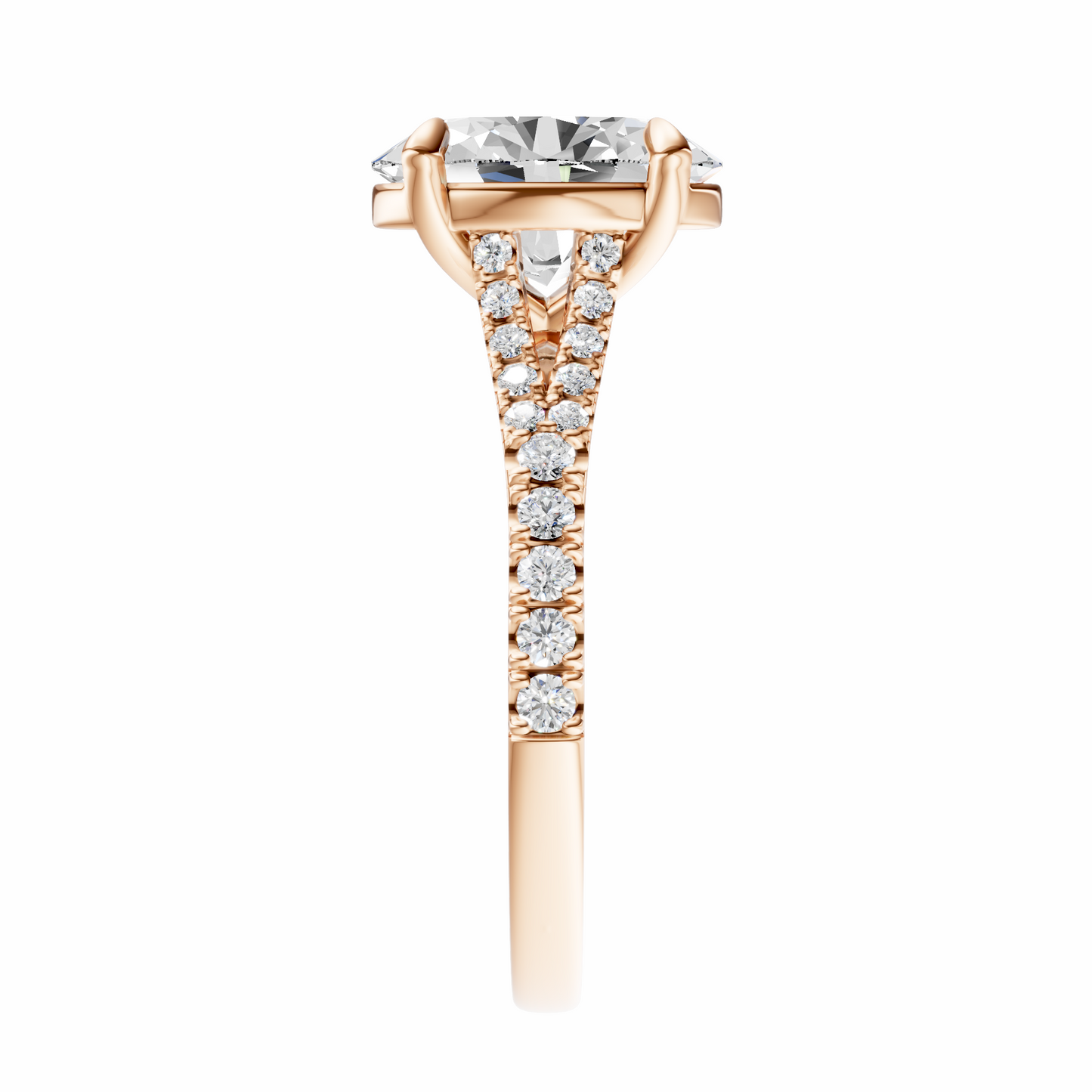 Oval Traditional Split-Shank Cathedral Setting
