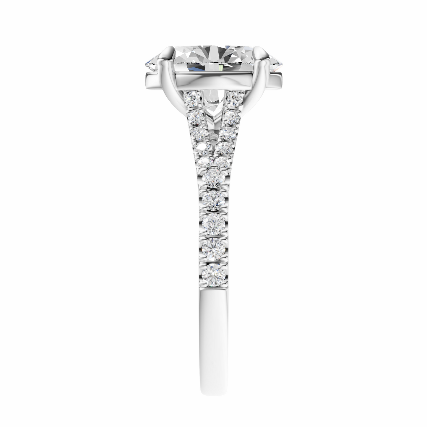 Oval Traditional Split-Shank Cathedral Setting