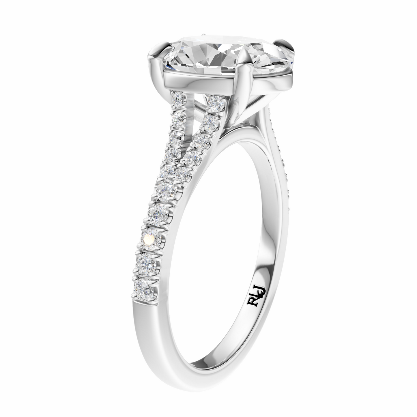 Oval Traditional Split-Shank Cathedral Setting