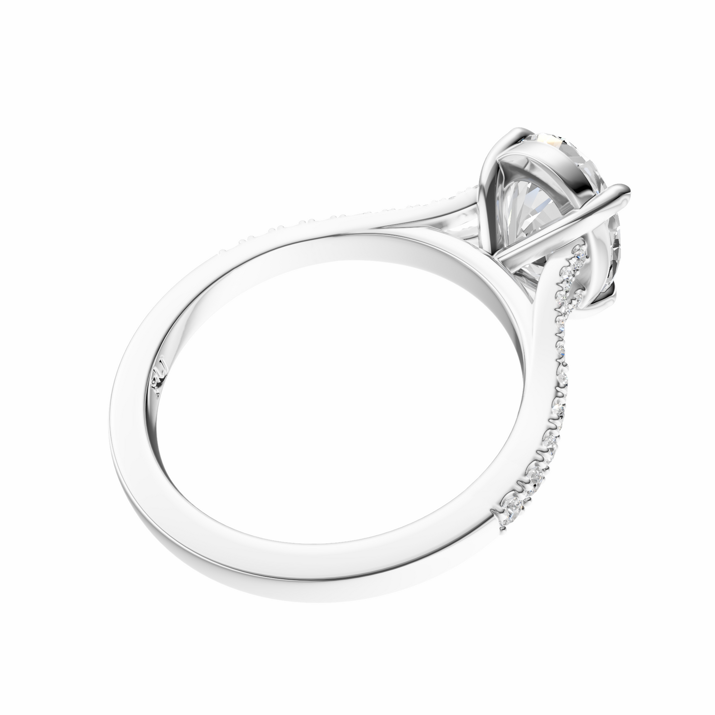Oval Traditional Split-Shank Cathedral Setting