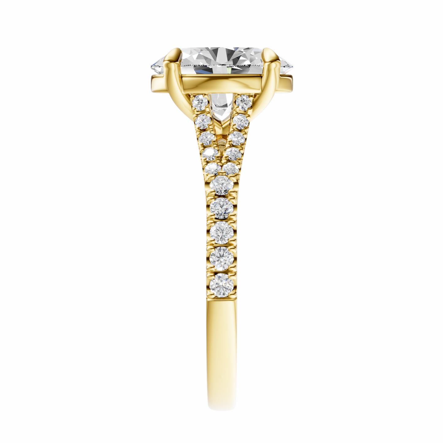 Oval Traditional Split-Shank Cathedral Setting