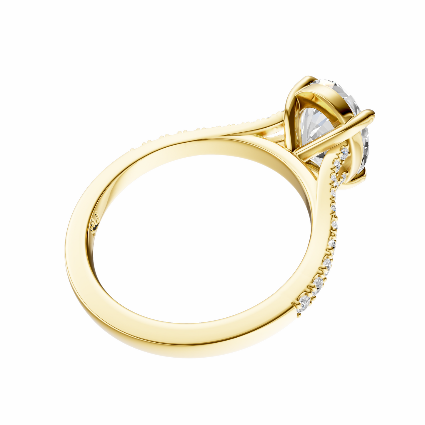 Oval Traditional Split-Shank Cathedral Setting