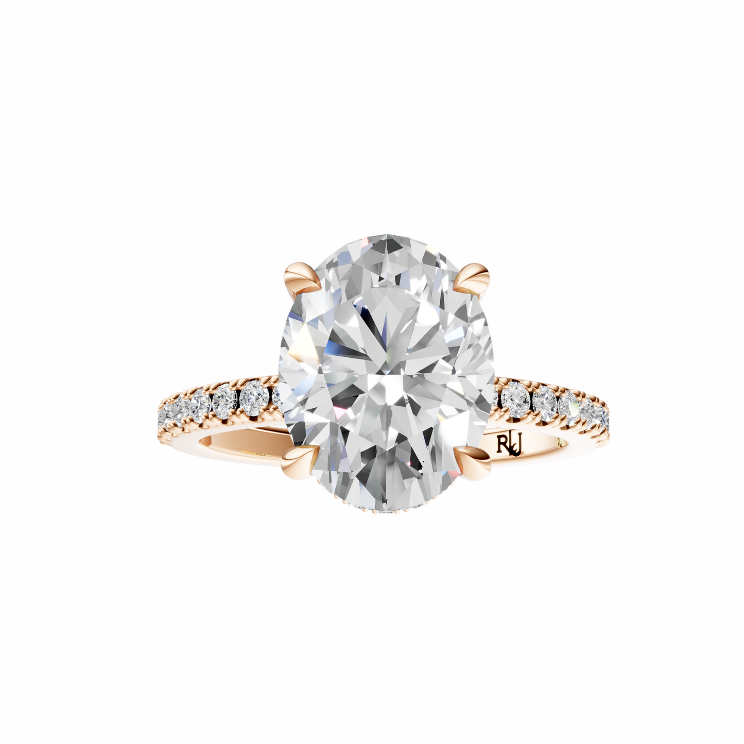 Oval Traditional Elegance Hidden Halo Setting
