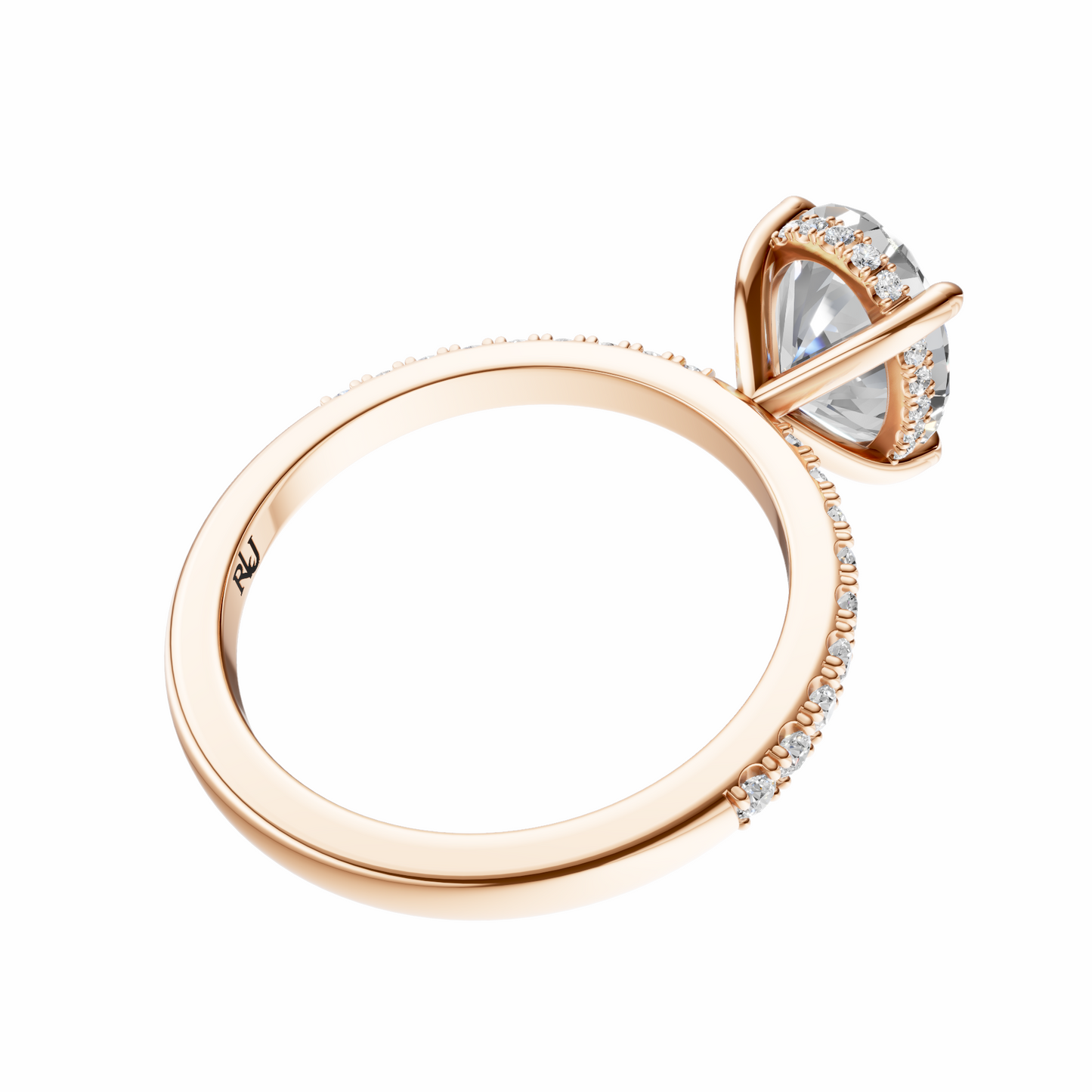 Oval Traditional Elegance Hidden Halo Setting