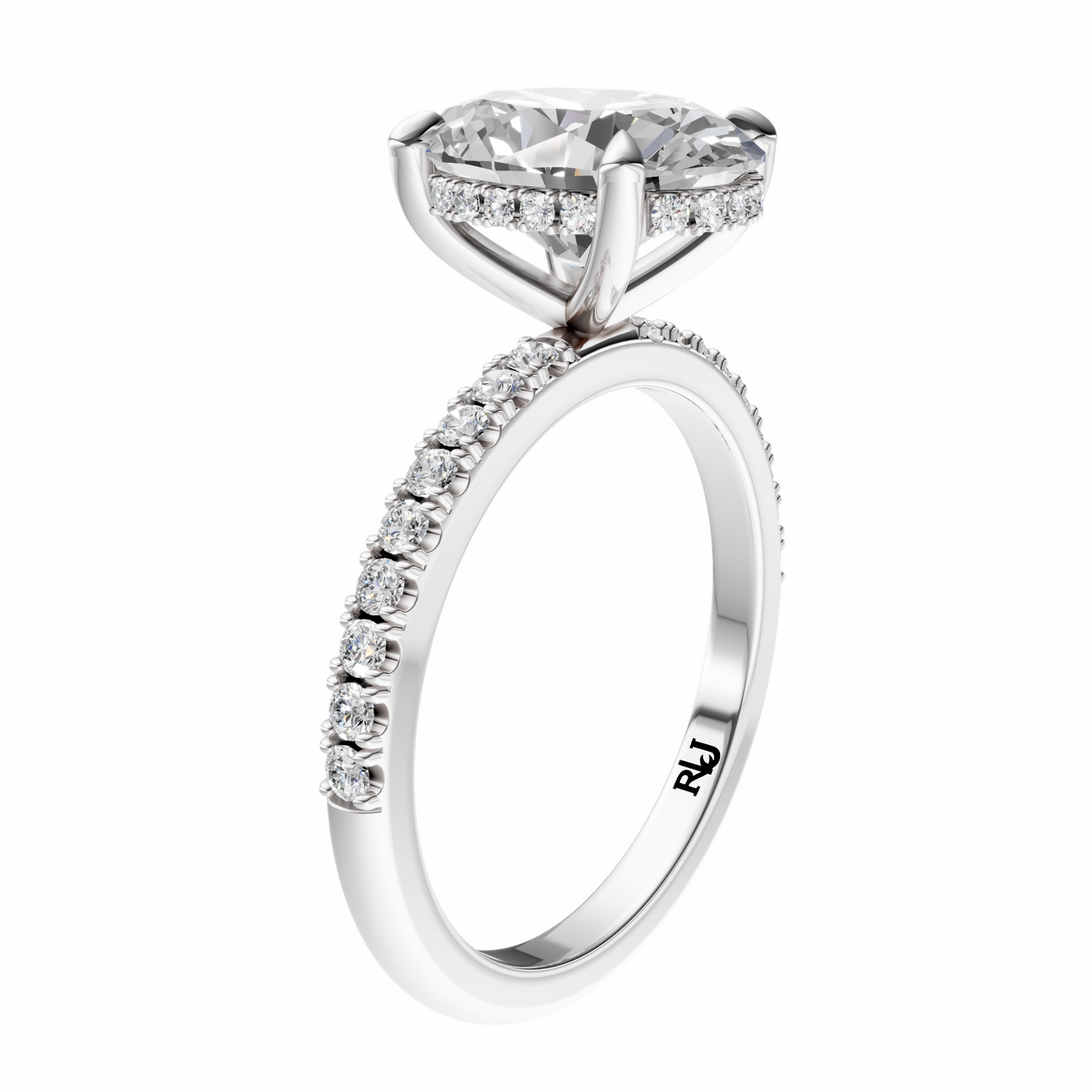 Oval Traditional Elegance Hidden Halo Setting
