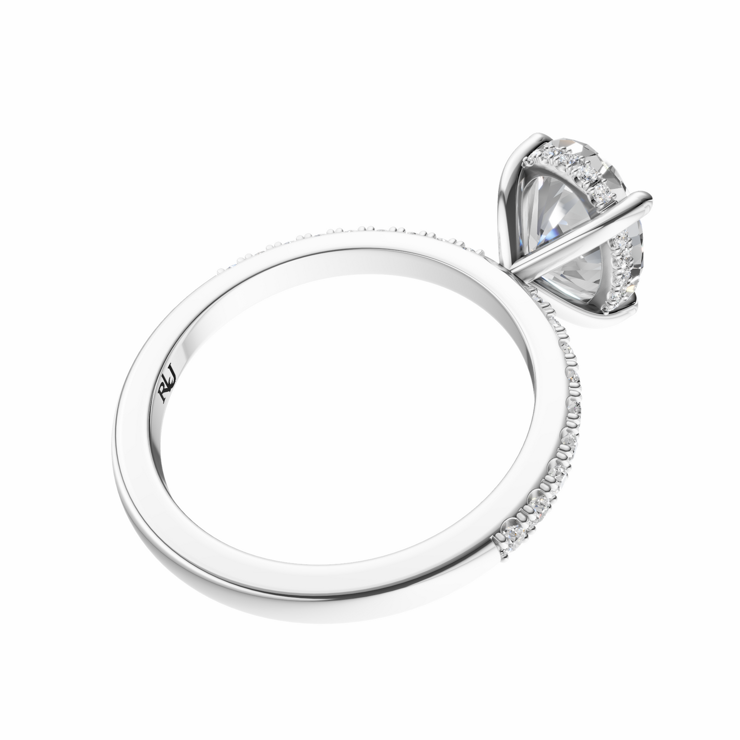 Oval Traditional Elegance Hidden Halo Setting